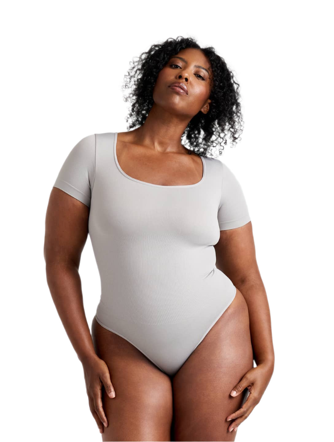 Square Neck Thong Bodysuit | Includes Plus Size
