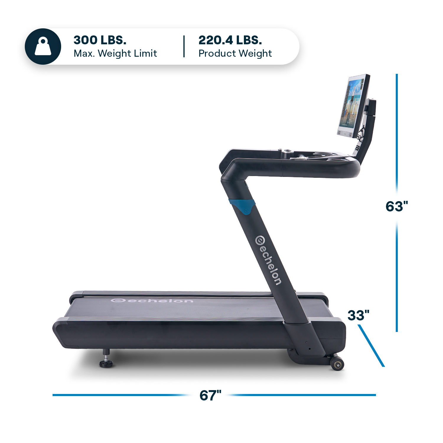 Echelon Stride-8s™ Commercial Smart Treadmill