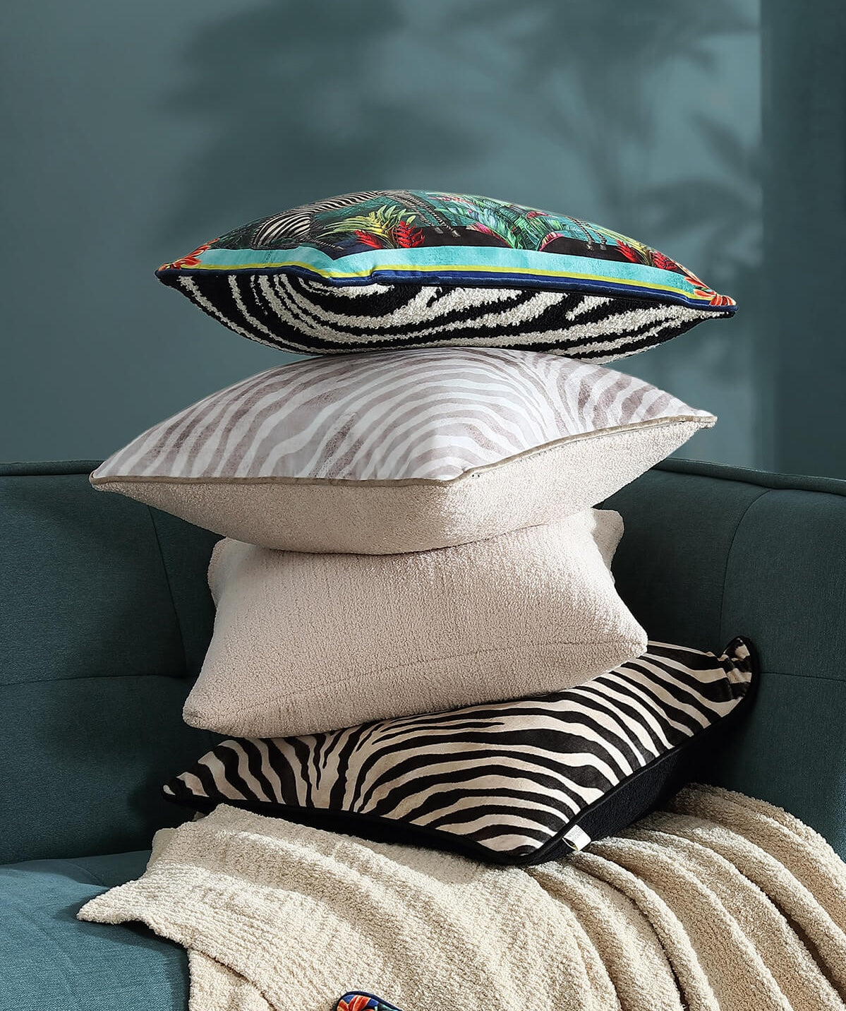 Vintage Zebra Small Lumbar Pillow | Last Chance