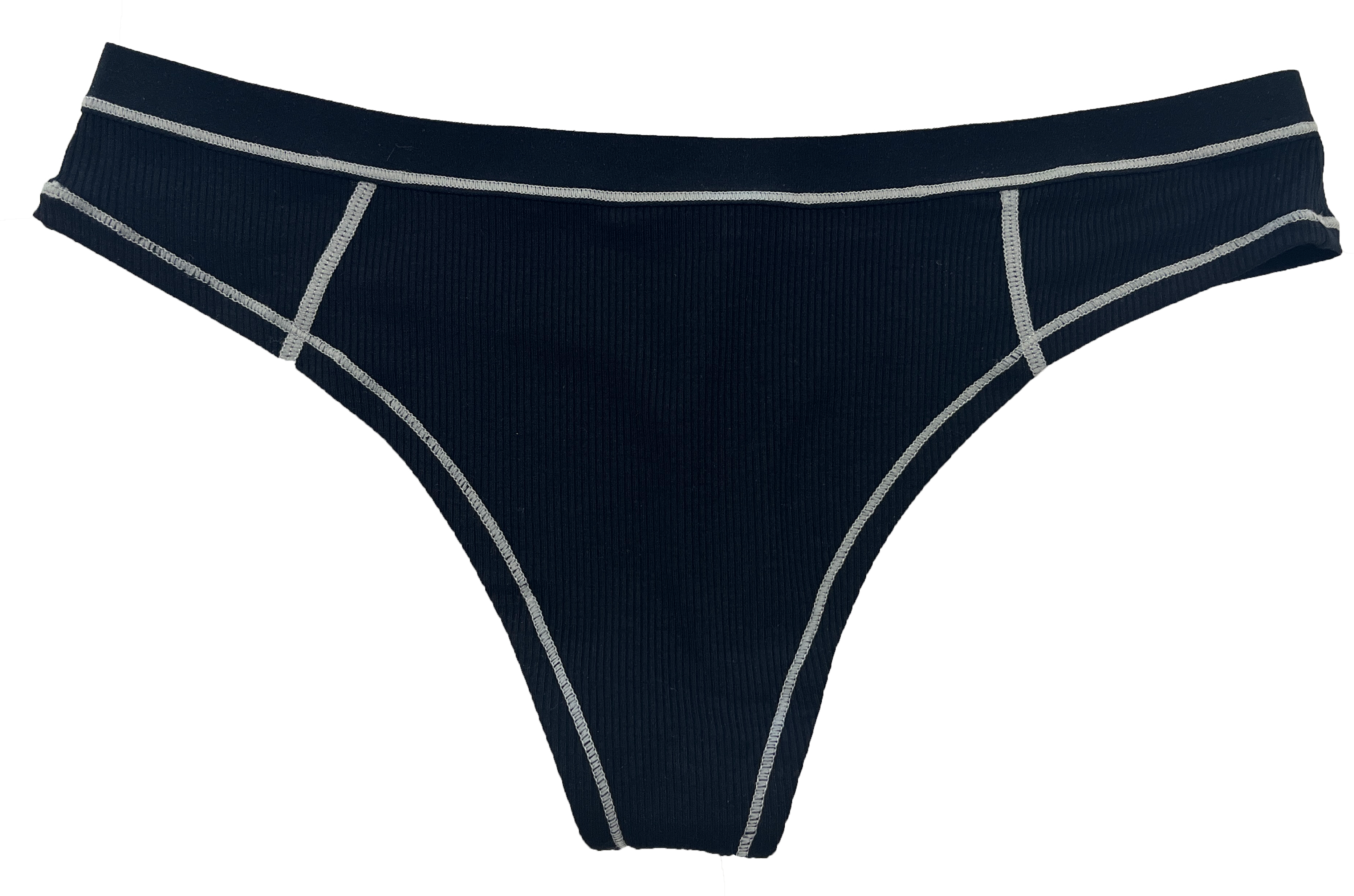Modal Thong With Contrast Stitch, Xs-2x