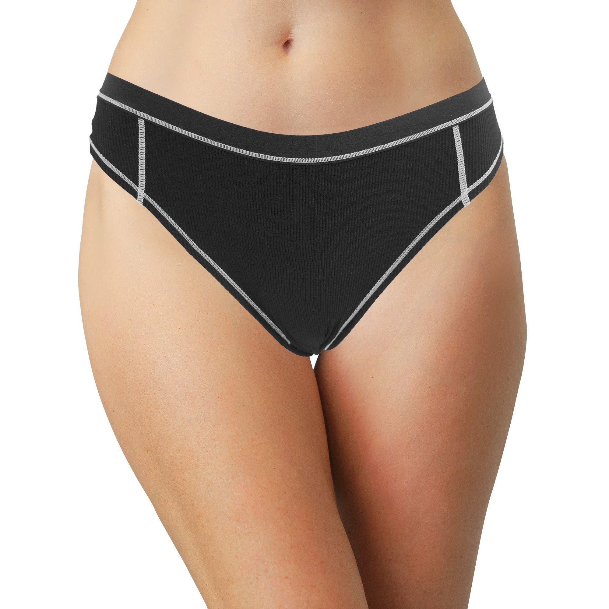Modal Thong With Contrast Stitch, Xs-2x