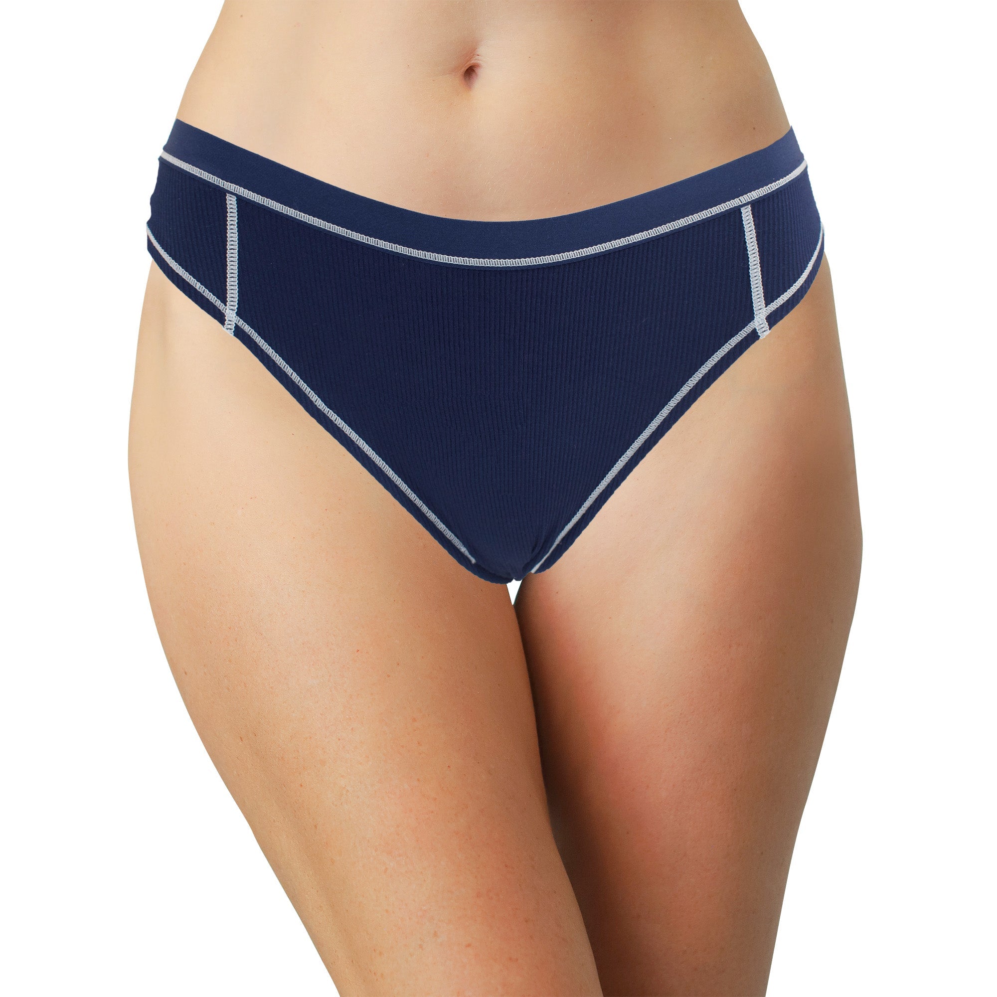 Modal Thong With Contrast Stitch, Xs-2x