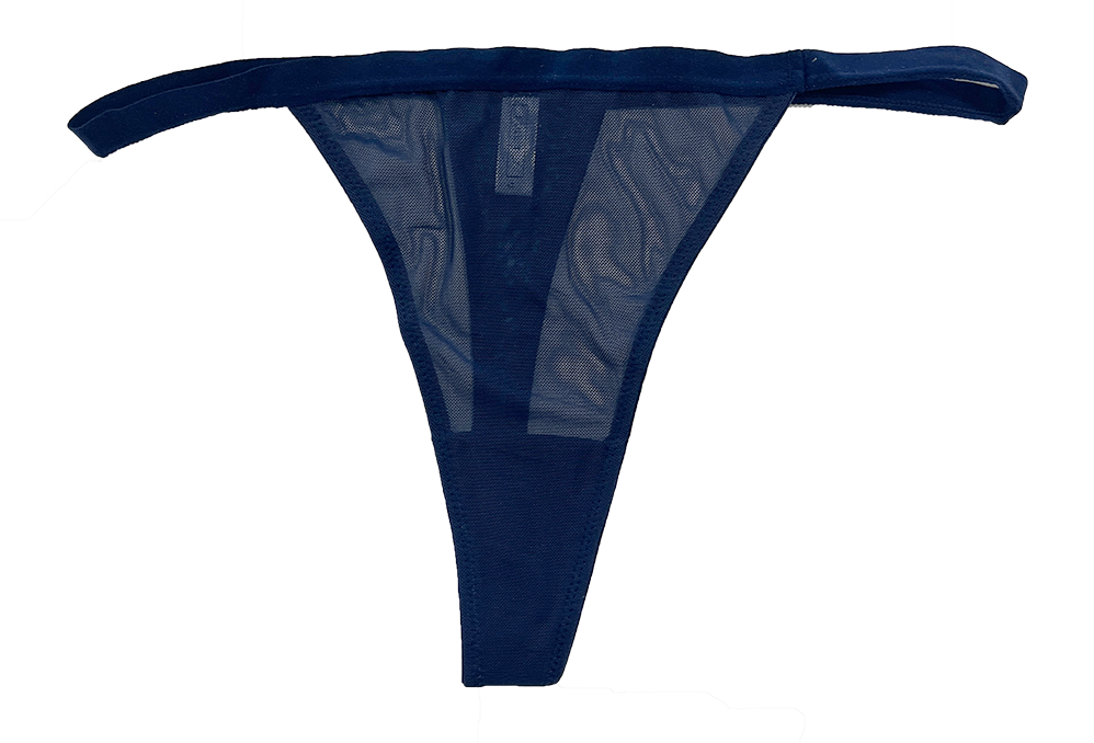 Mesh Thong With Elastic Waist, Xs-2x