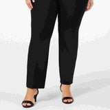 Charter Club Women's Plus Size Straight-Leg Pants Black Size 18W