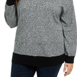 Karen Scott Women's Plus Size Mock Neck Cotton Sweater Charcoal Size 2X