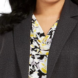 Kasper Women's Zippered Blazer Wear To Work Jacket Charcoal Size 22W