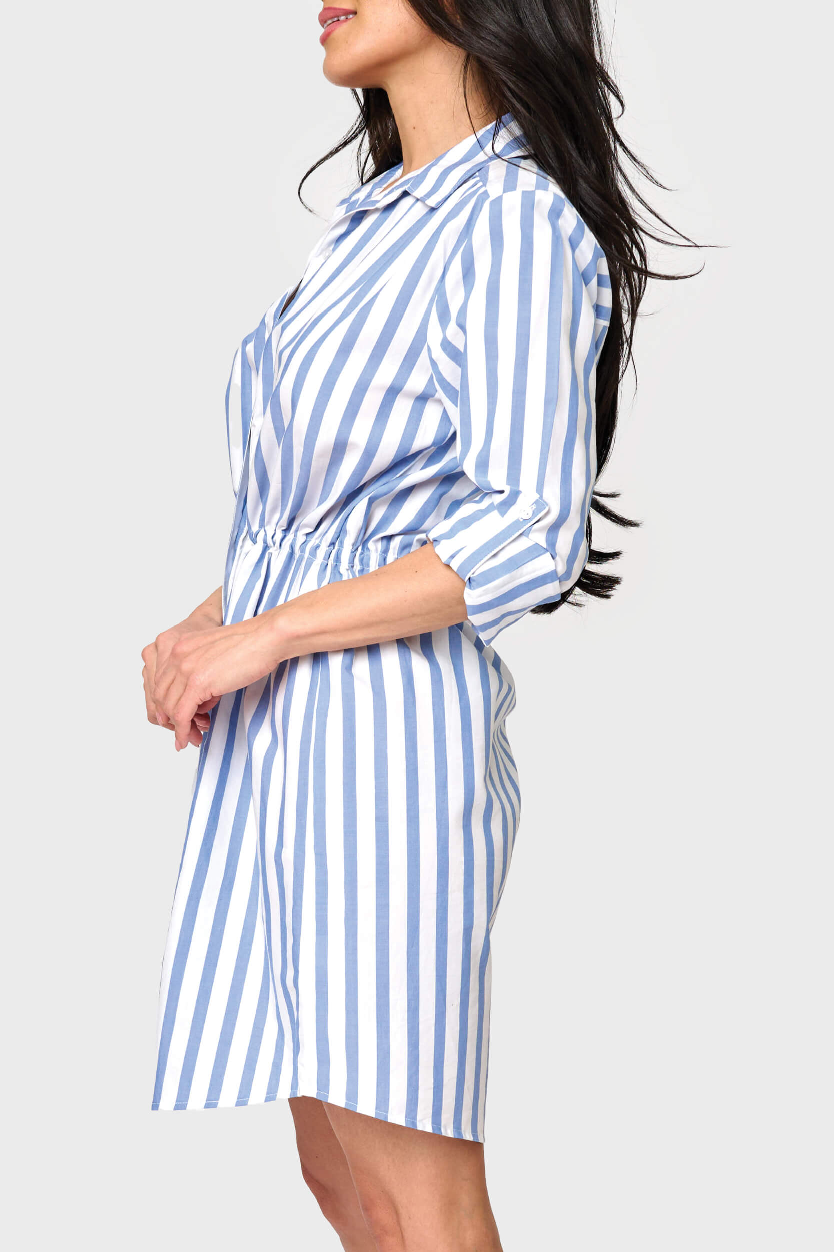drawstring waist shirt dress Women's Daily Dose Of Cuteness Drawstring Waist T-Shirt Dress in Grey