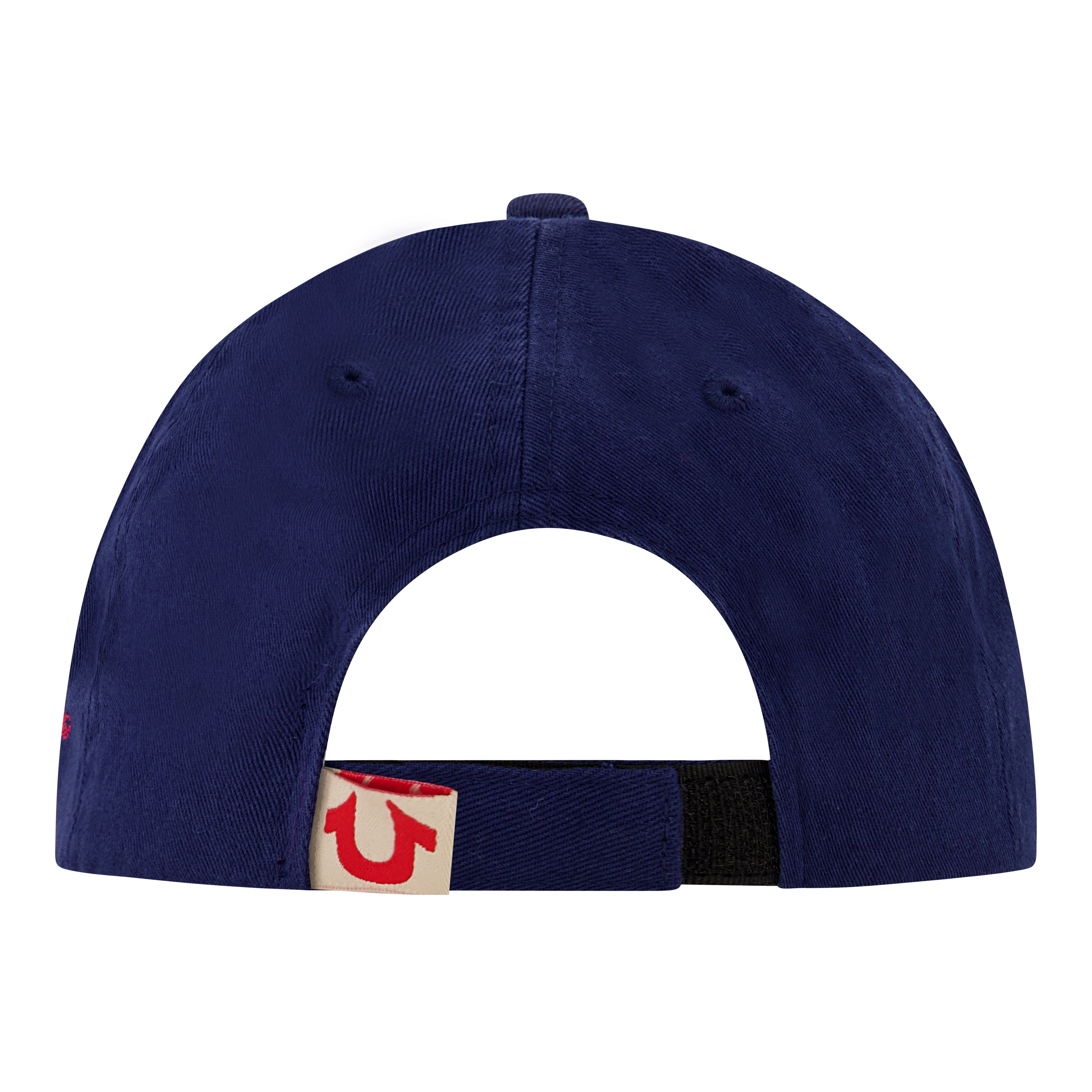True Religion Round Woven Patch Dad Cap With Cotton Twill in Navy