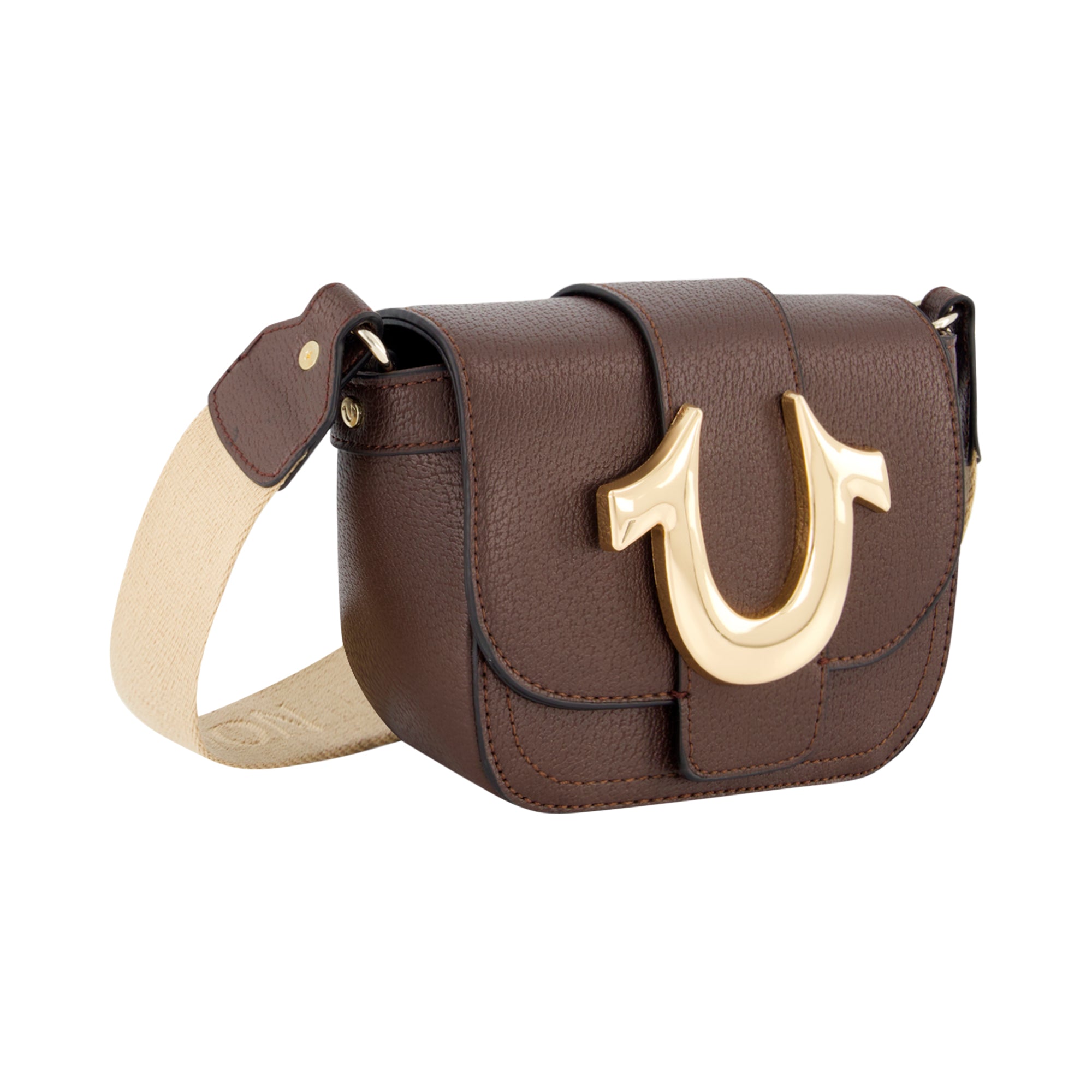 True Religion Mini Flap Crossbody, Brown