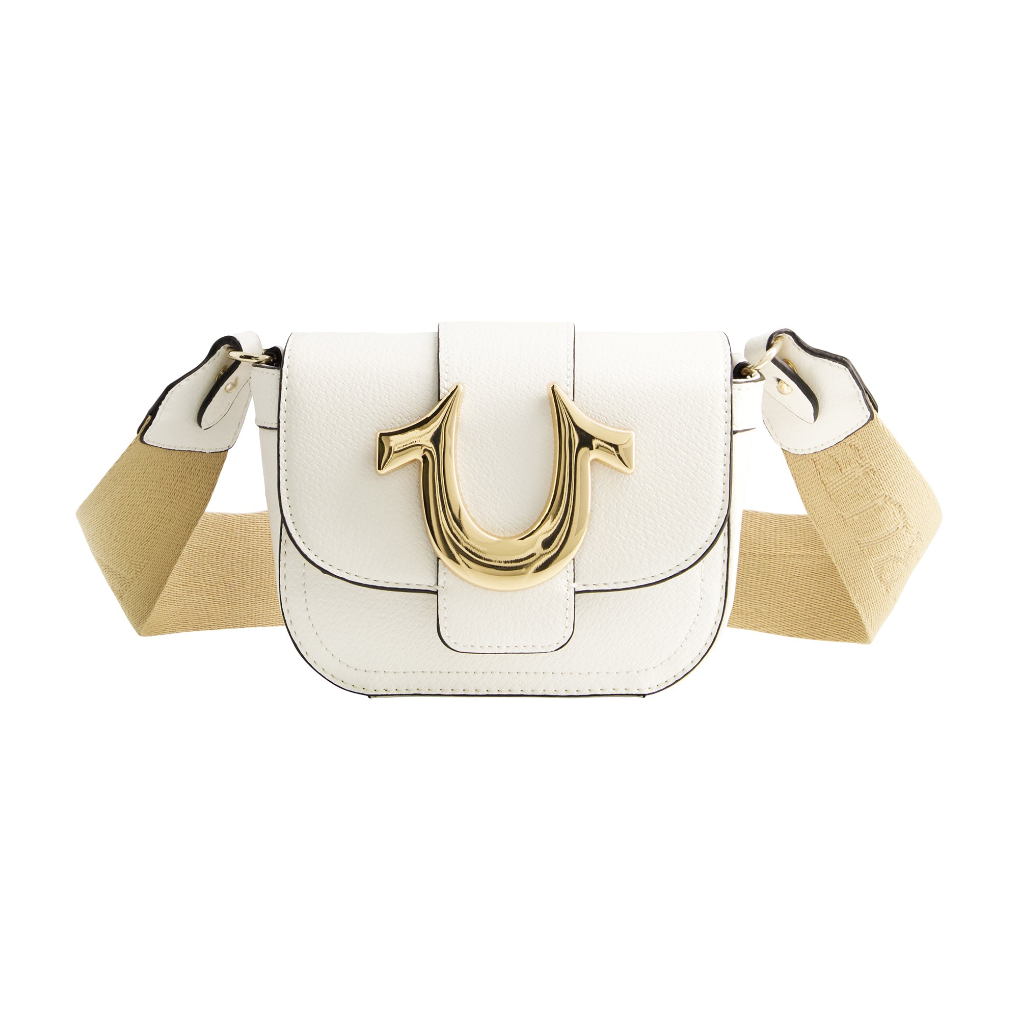 True Religion Mini Flap Crossbody - White