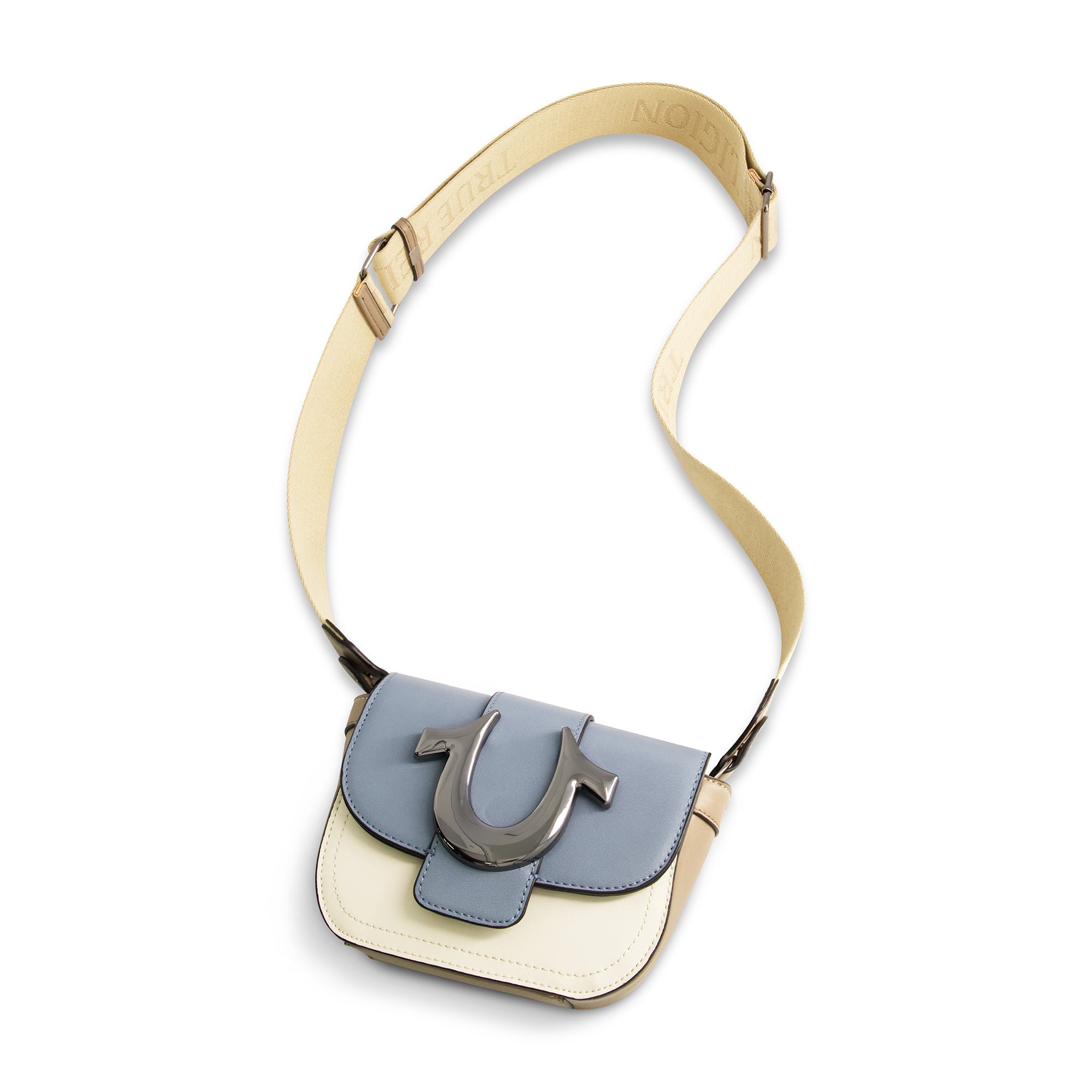 True Religion Color Block Crossbody, Blue