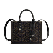 True Religion Quilted Horseshoe Modern Tote, Denim
