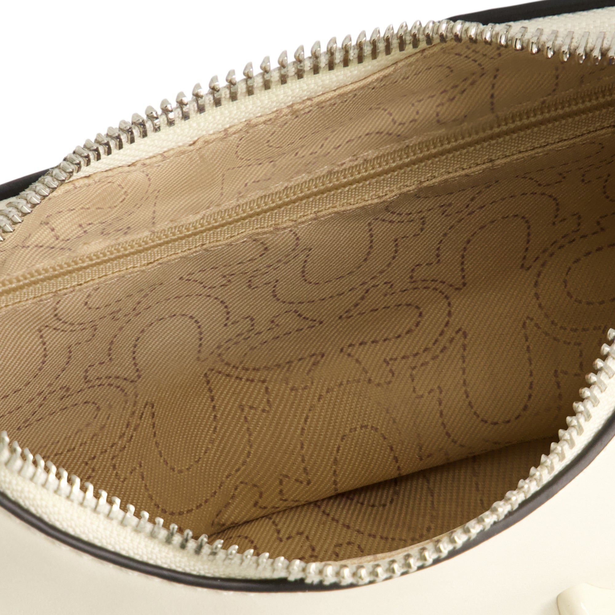 True Religion Logo Strap Crescent Hobo, Ivory