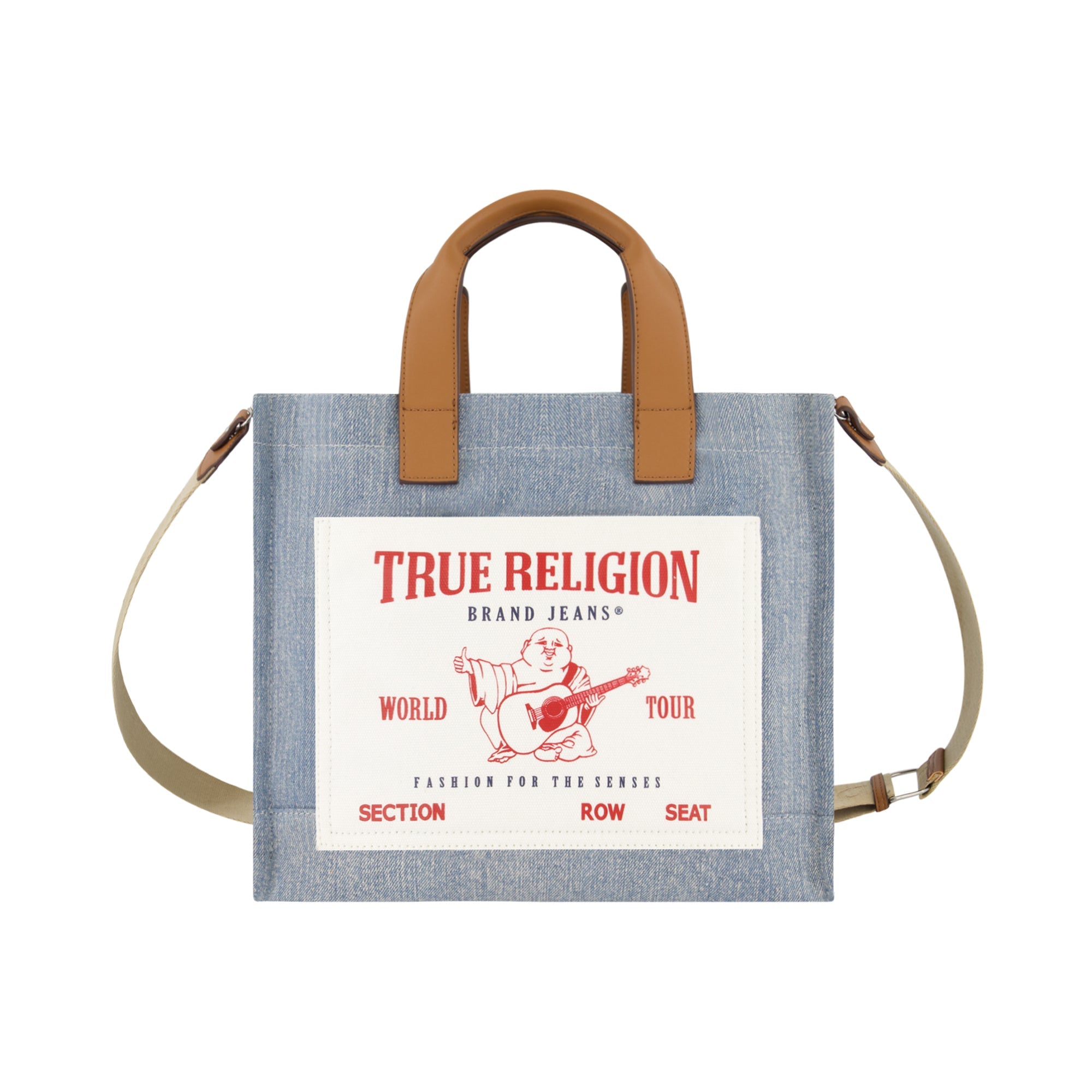 True Religion Medium Pocket Tote, Denim