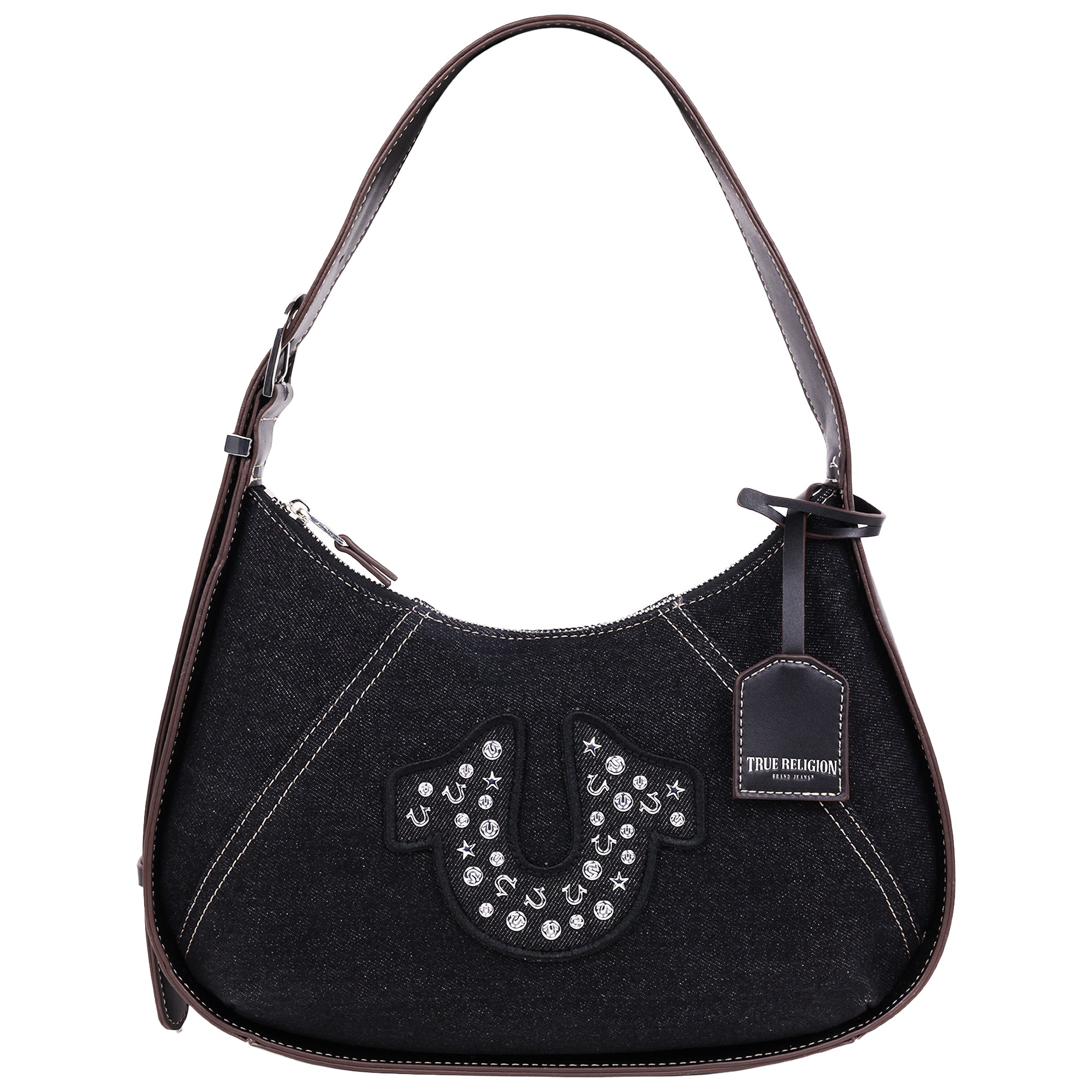 True Religion Strudded Logo Denim Hobo