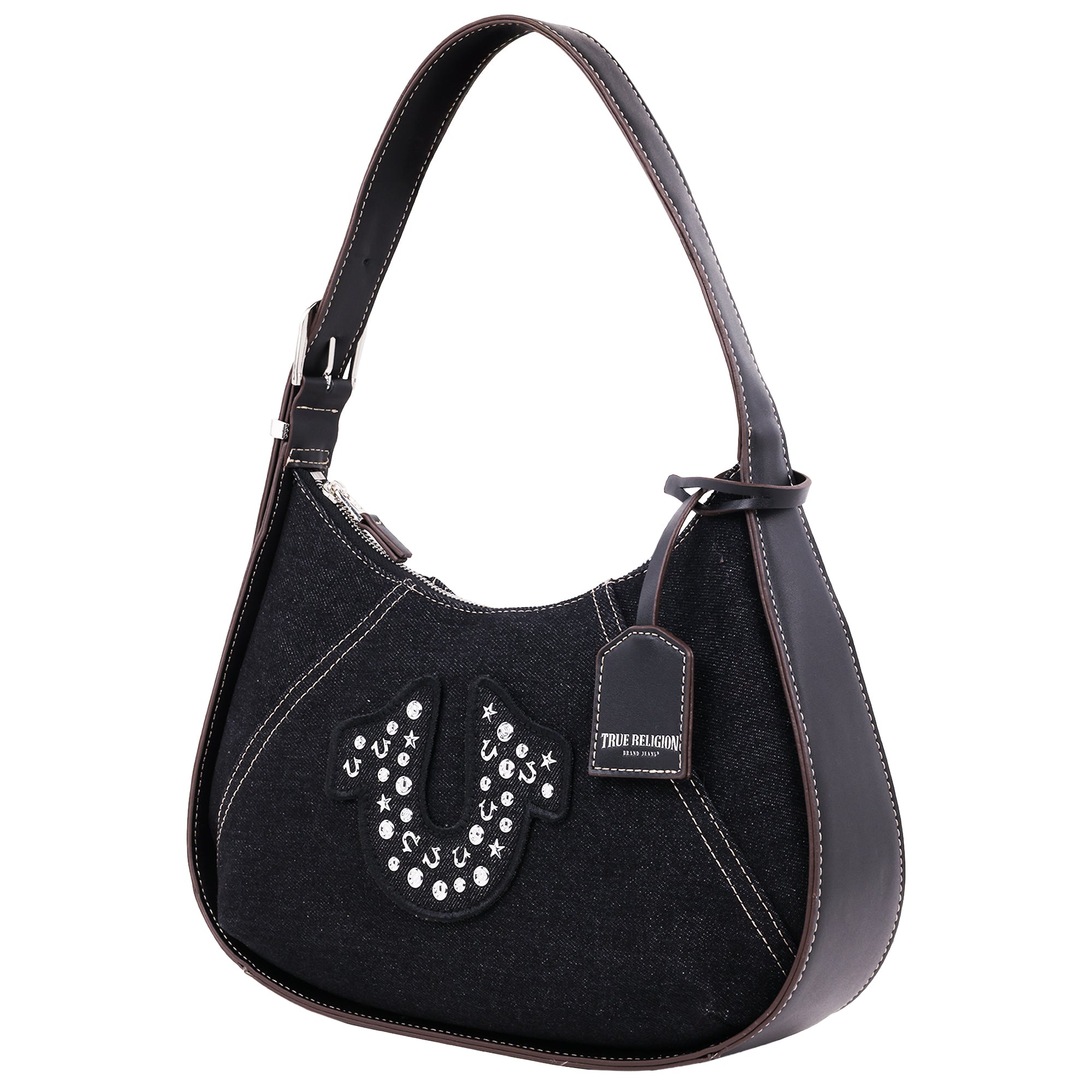 True Religion Strudded Logo Denim Hobo