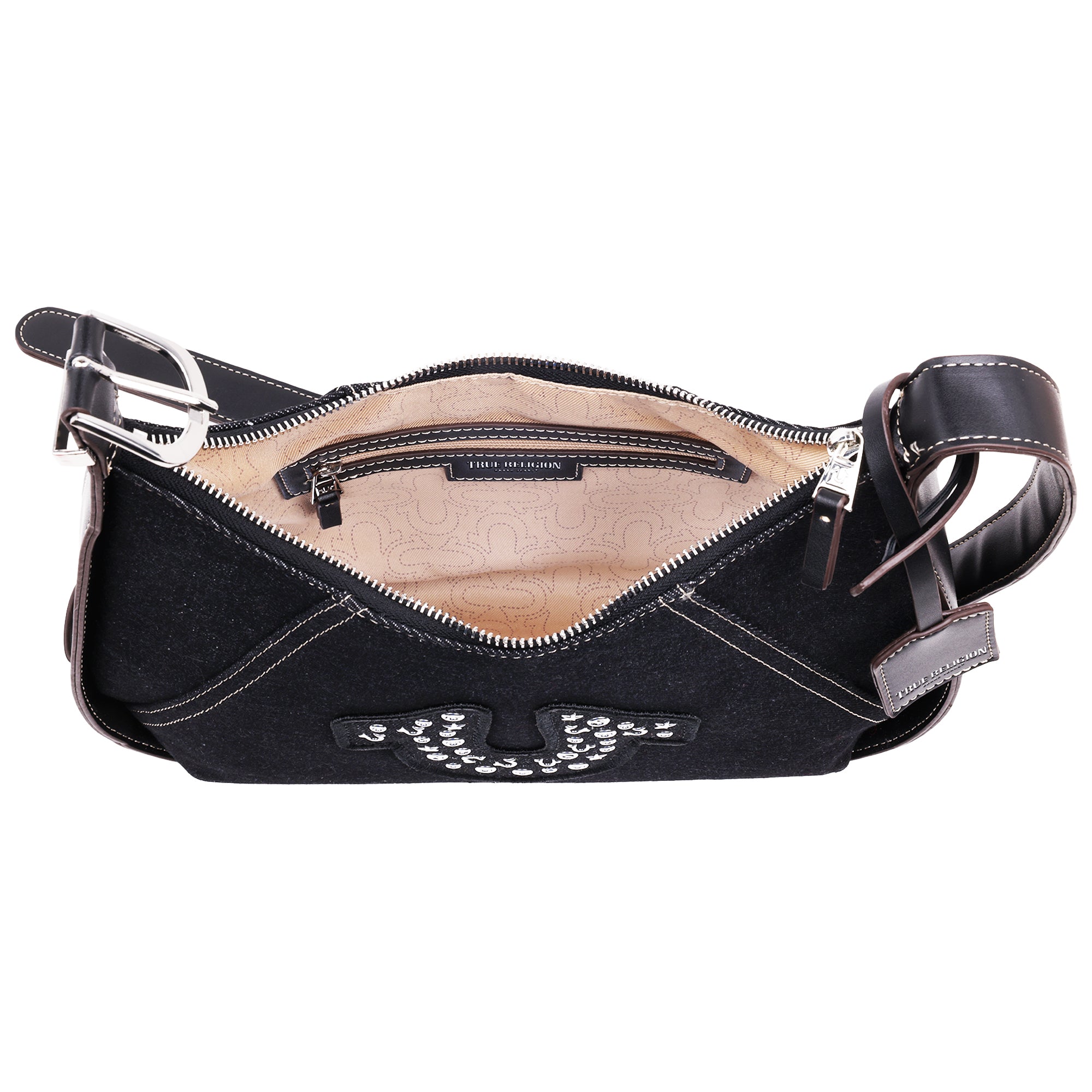 True Religion Strudded Logo Denim Hobo