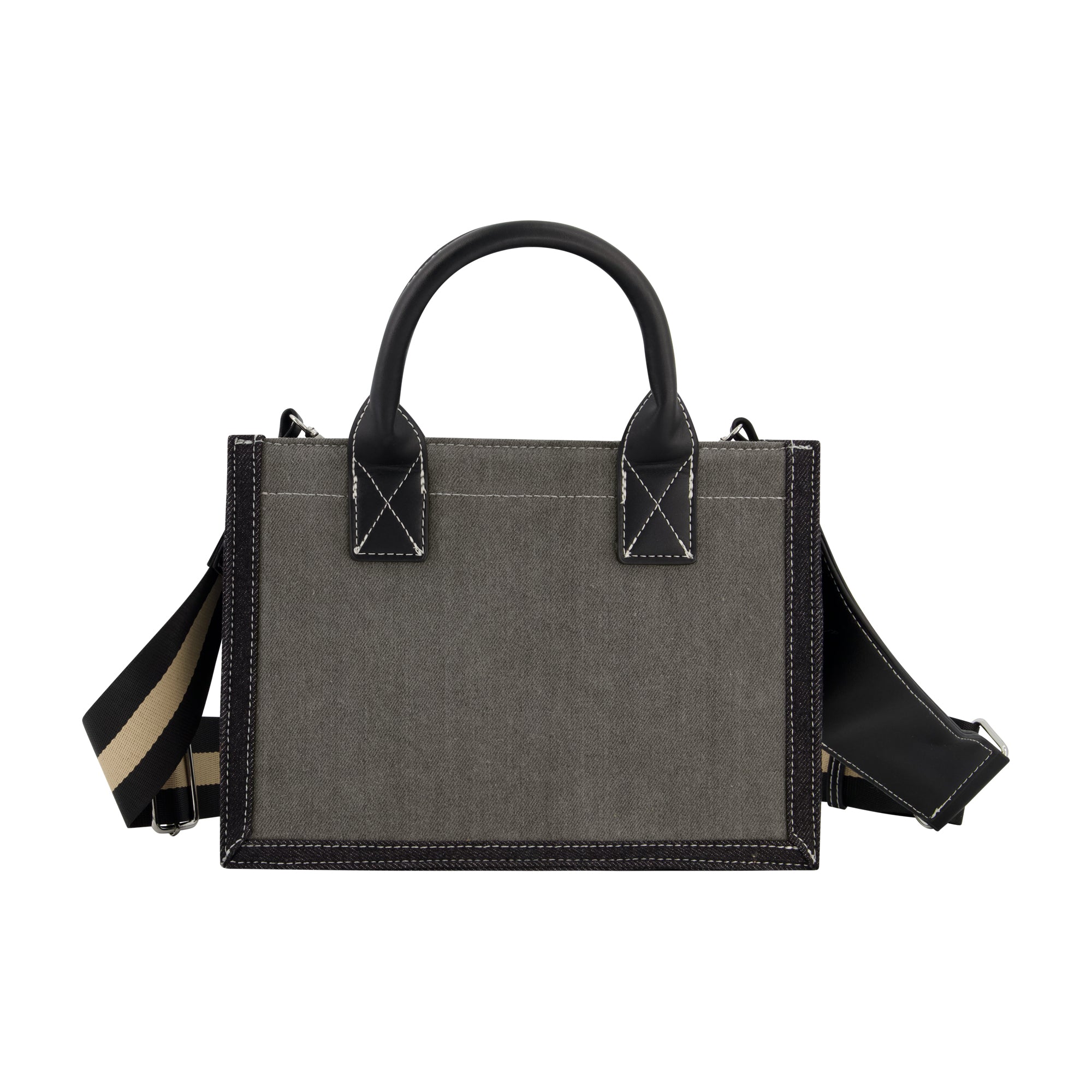 True Religion Modern Edge Denim Tote, Light Grey