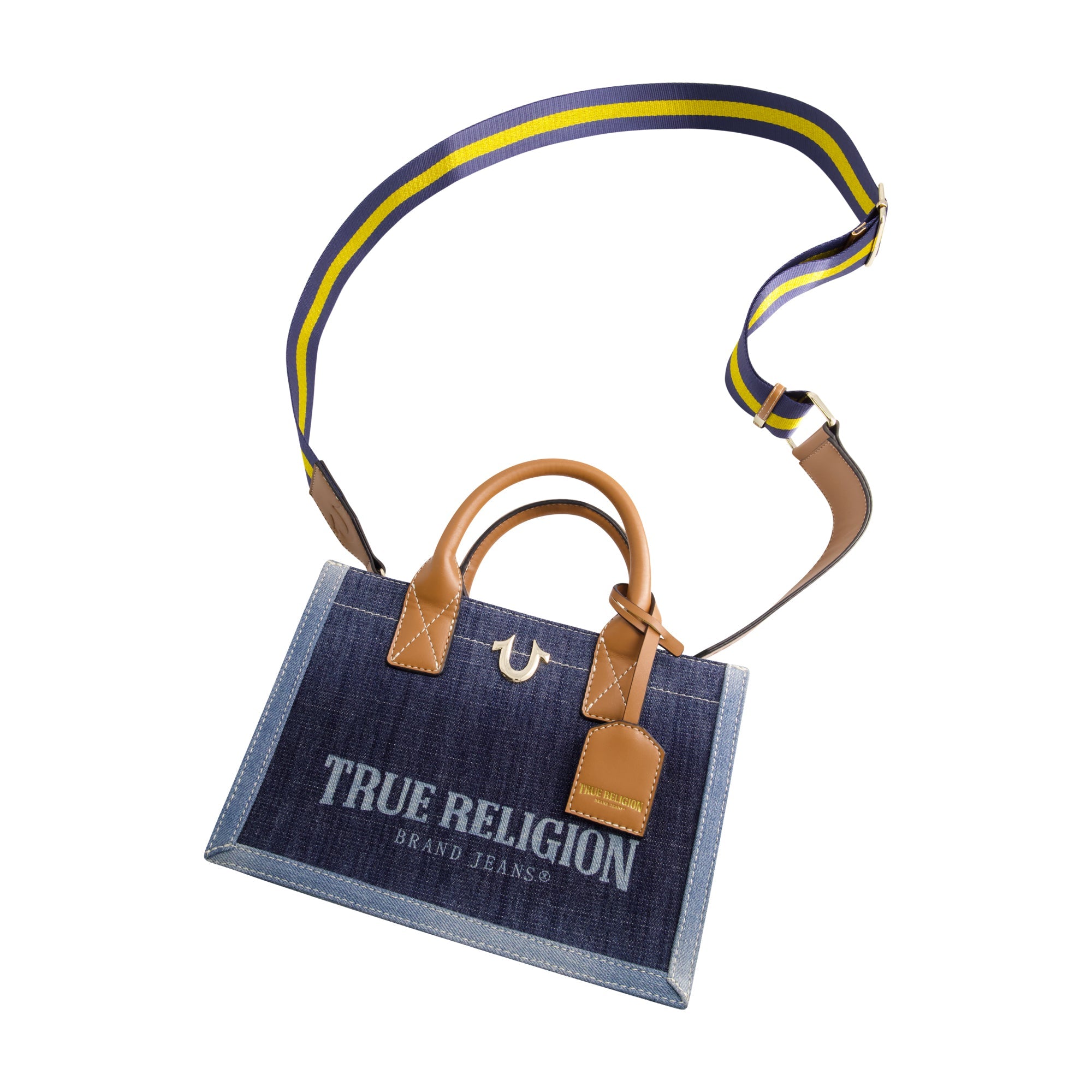 True Religion Modern Edge Denim Tote, Denim/blue