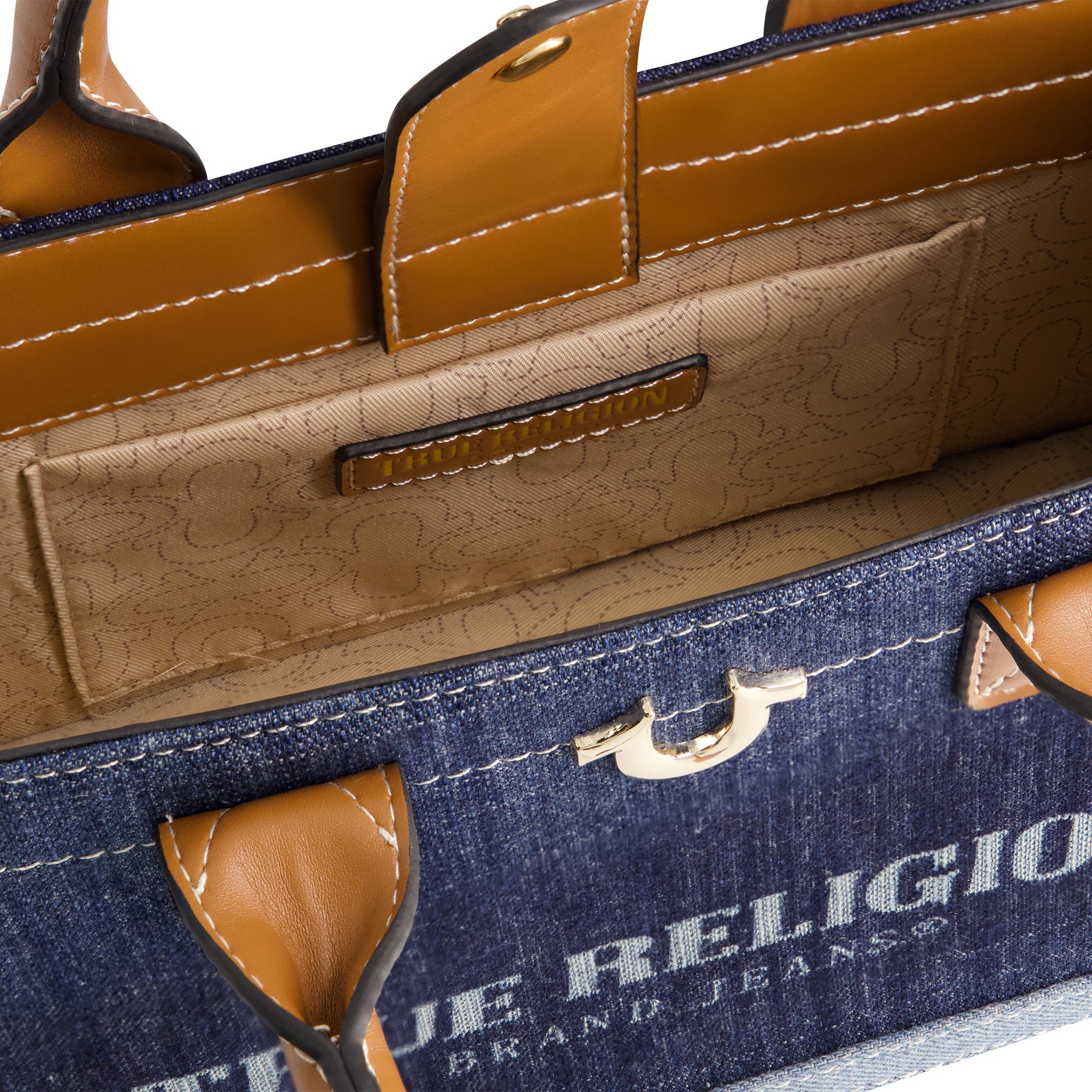 True Religion Modern Edge Denim Tote, Denim/blue