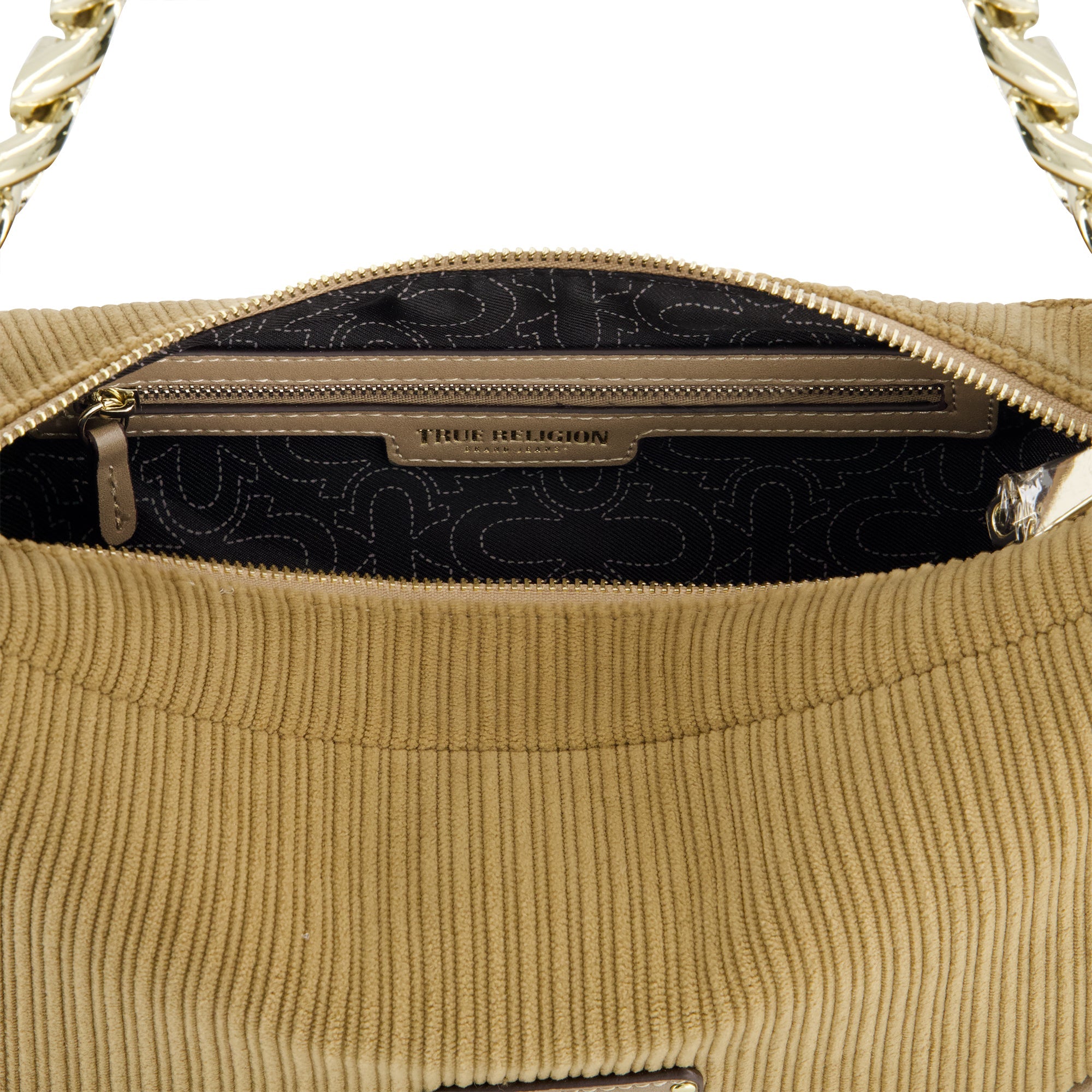 True Religion Corduroy Chain Hobo, Camel