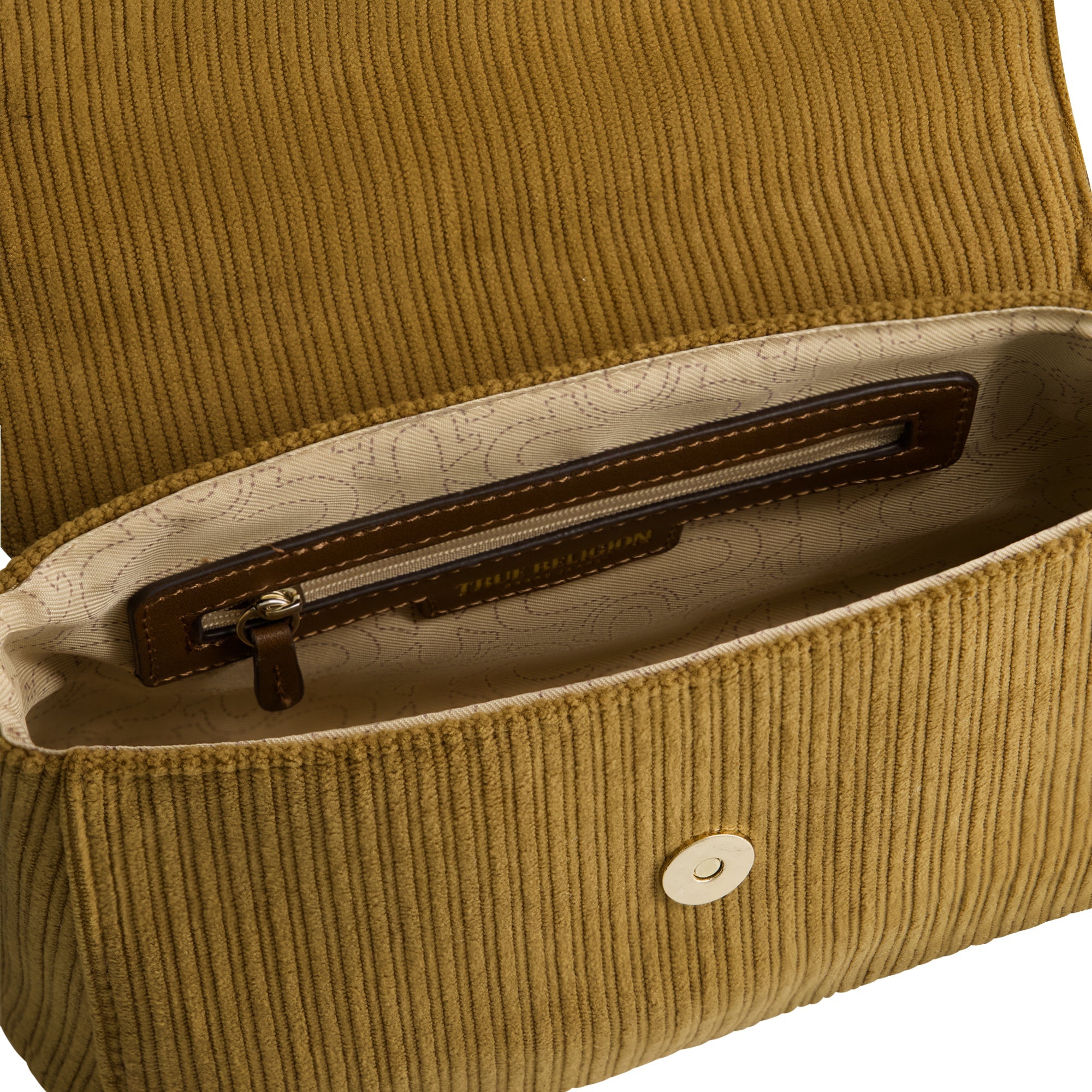 True Religion Cordoroy Mini Satchel, Brown