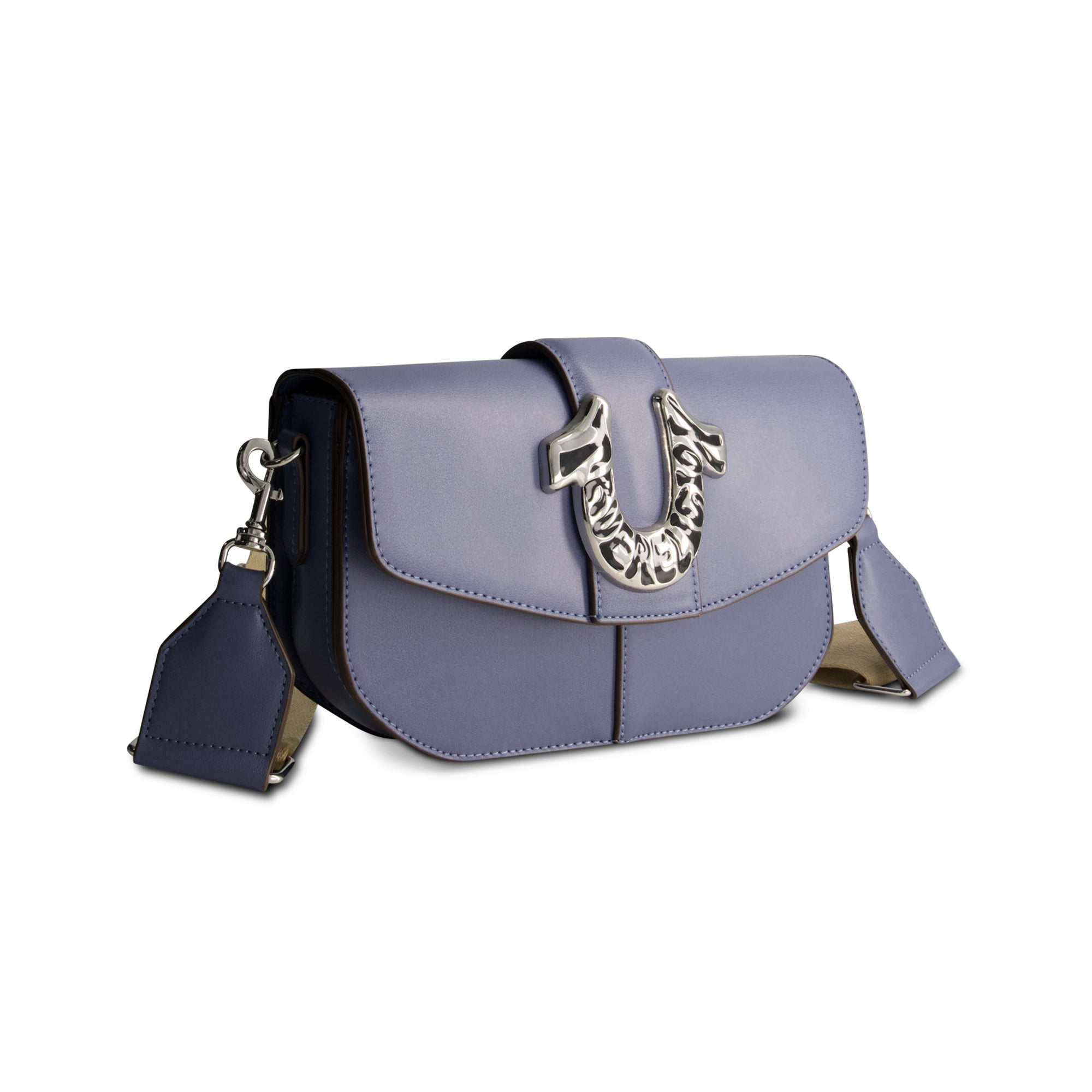 True Religion Shoulder Bag With Signature Logo Accent, Blue
