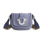 True Religion Saddle Bag With Gold Hardware, Blue