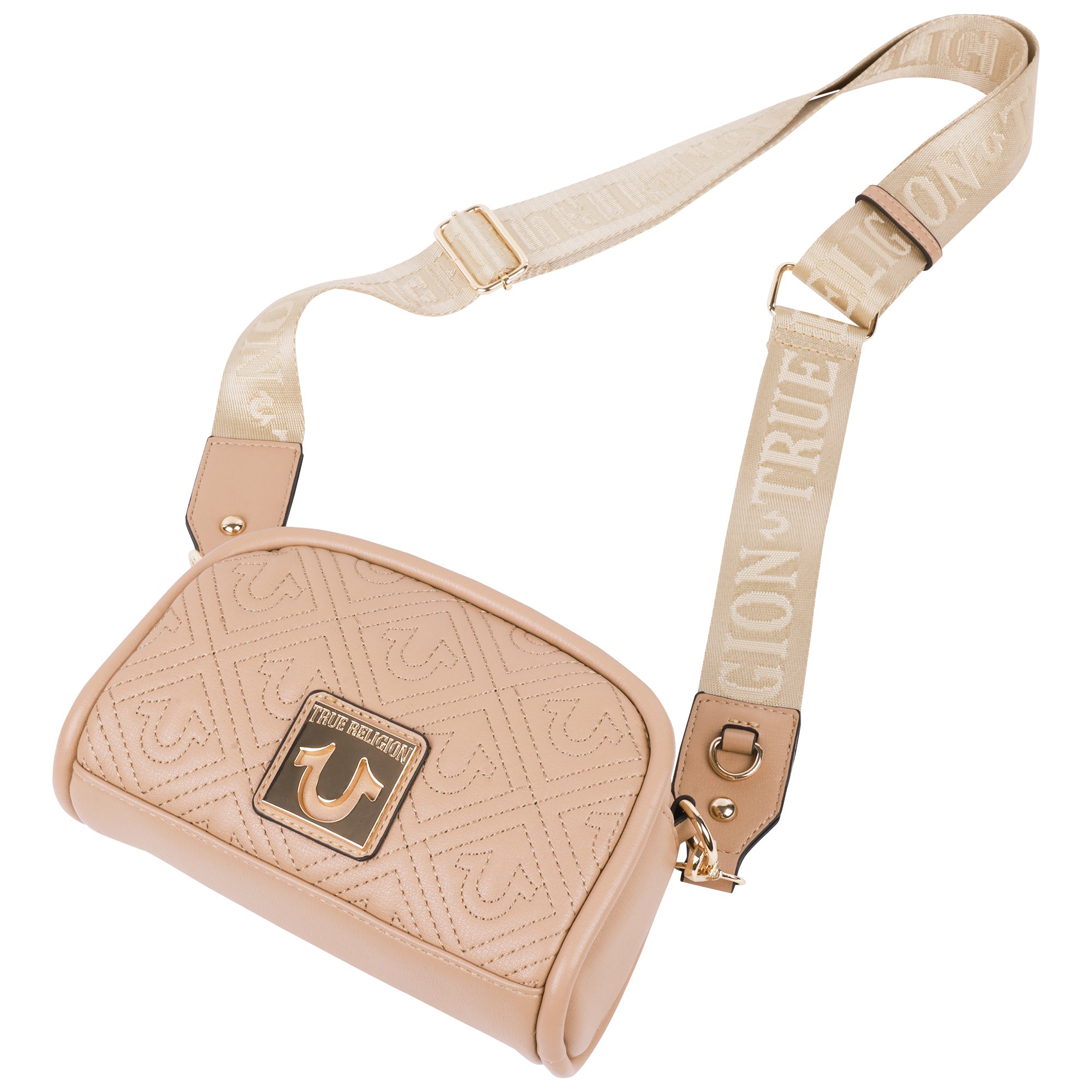 True Religion Metal Plaque Quilted Crossbody