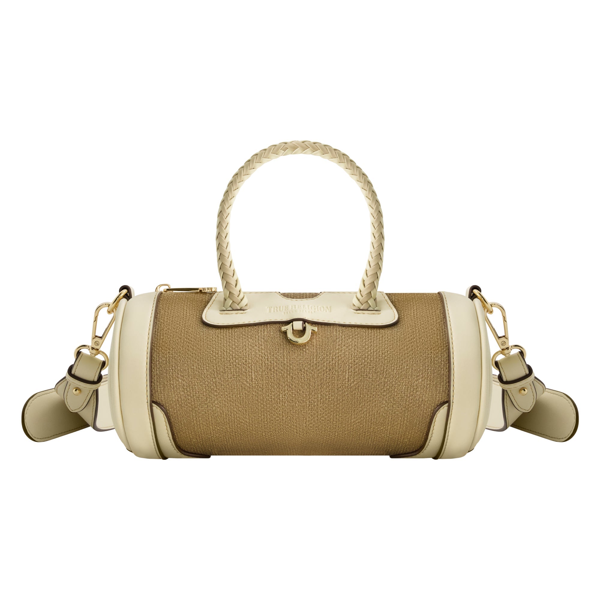 True Religion Quede Mini Duffel Crossbody Bag, Taupe