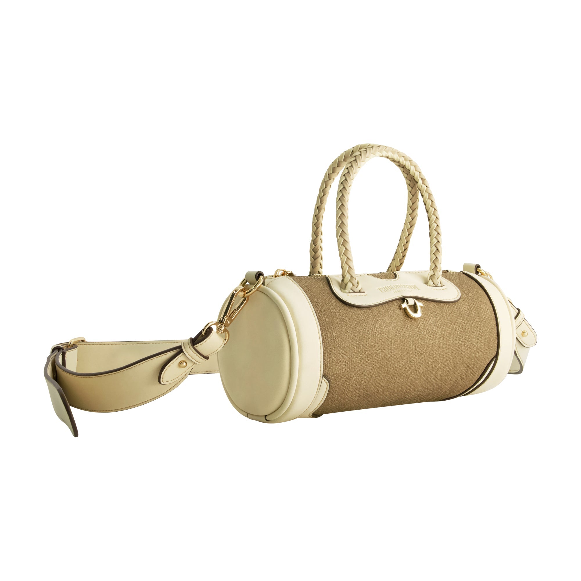 True Religion Quede Mini Duffel Crossbody Bag, Taupe