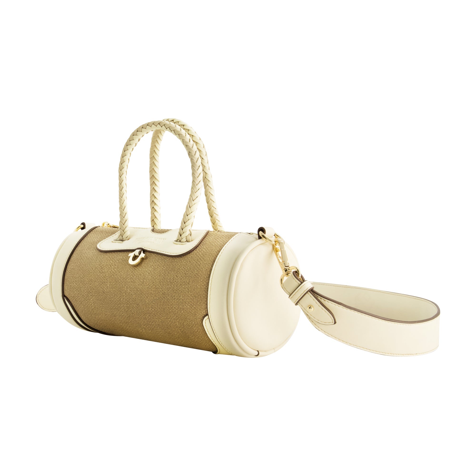 True Religion Quede Mini Duffel Crossbody Bag, Taupe