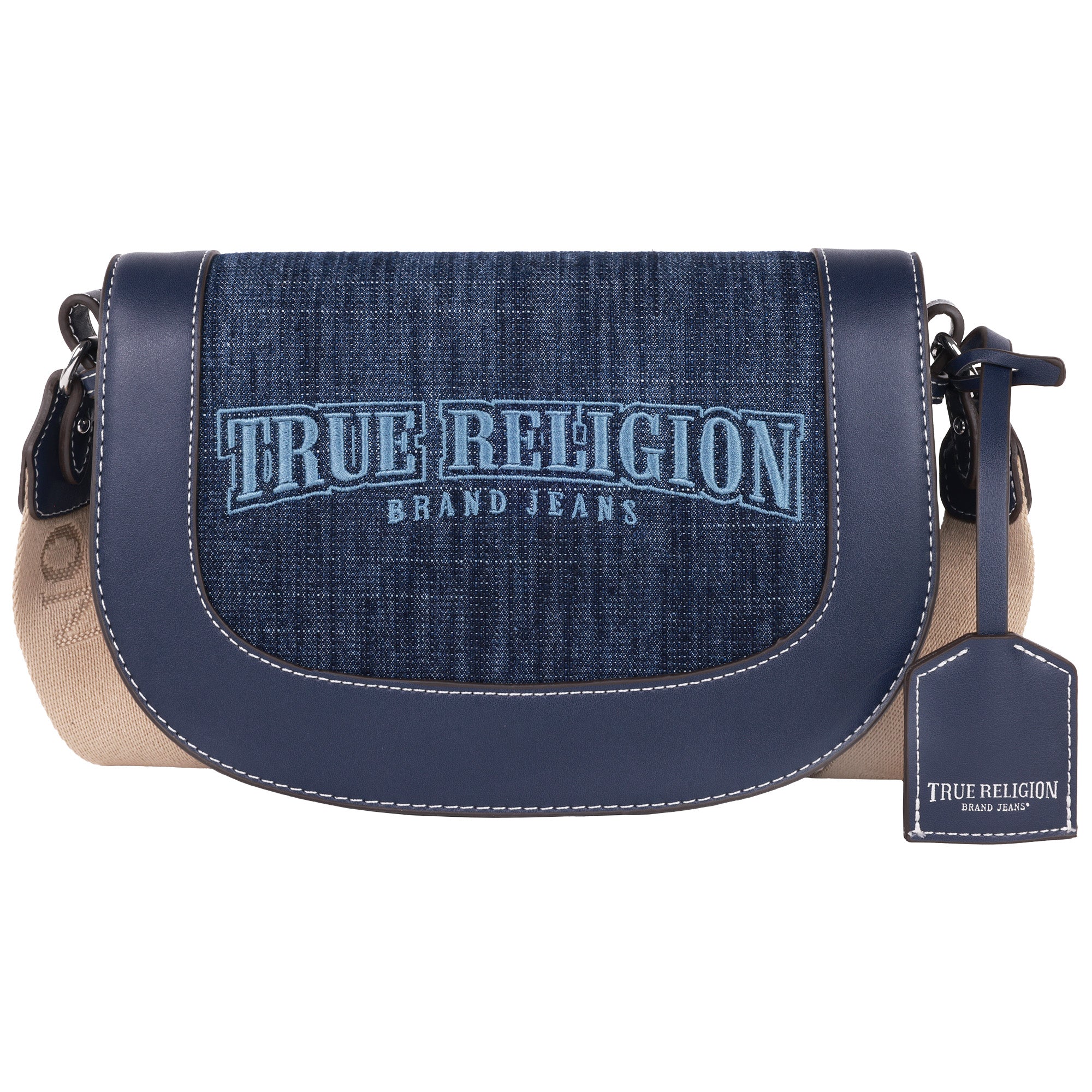 TRUE RELIGION ショルダーバッグ SteinMart.com | True Religion Dark Denim Logo Saddle Bag – Stein Mart