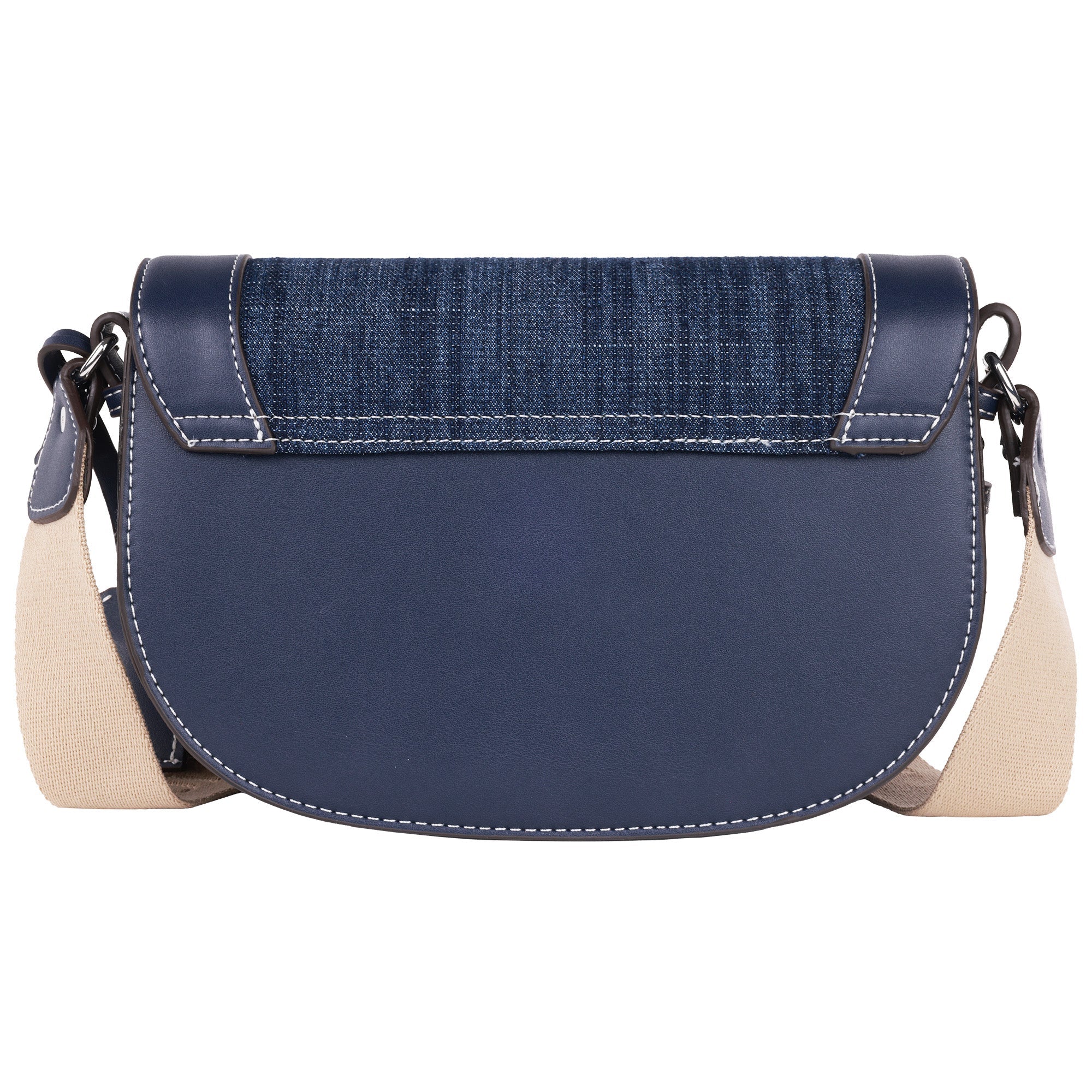 True Religion Dark Denim Logo Saddle Bag