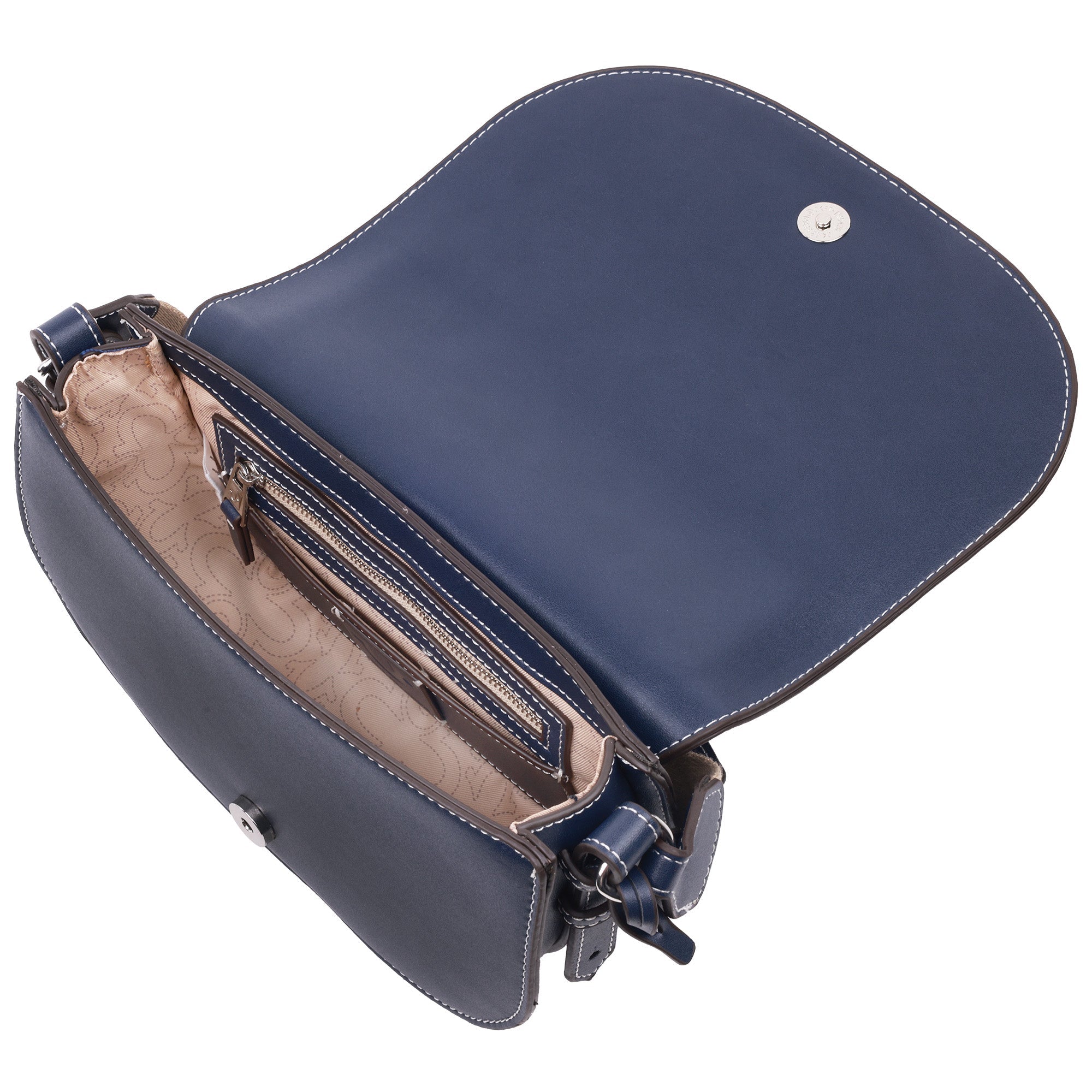 True Religion Dark Denim Logo Saddle Bag