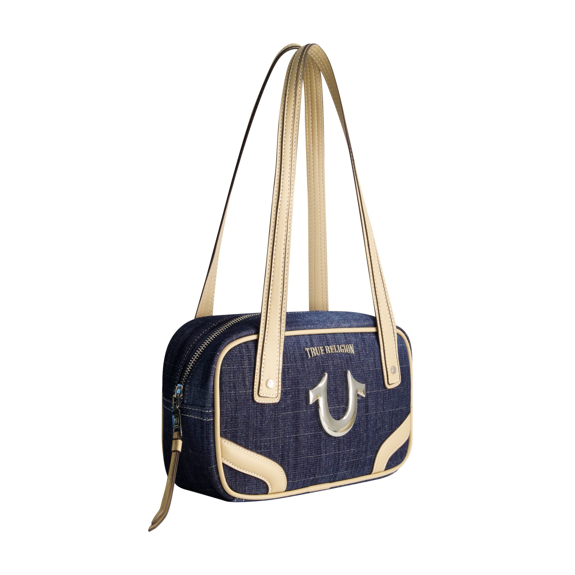 True Religion Small Denim Bowling Satchel