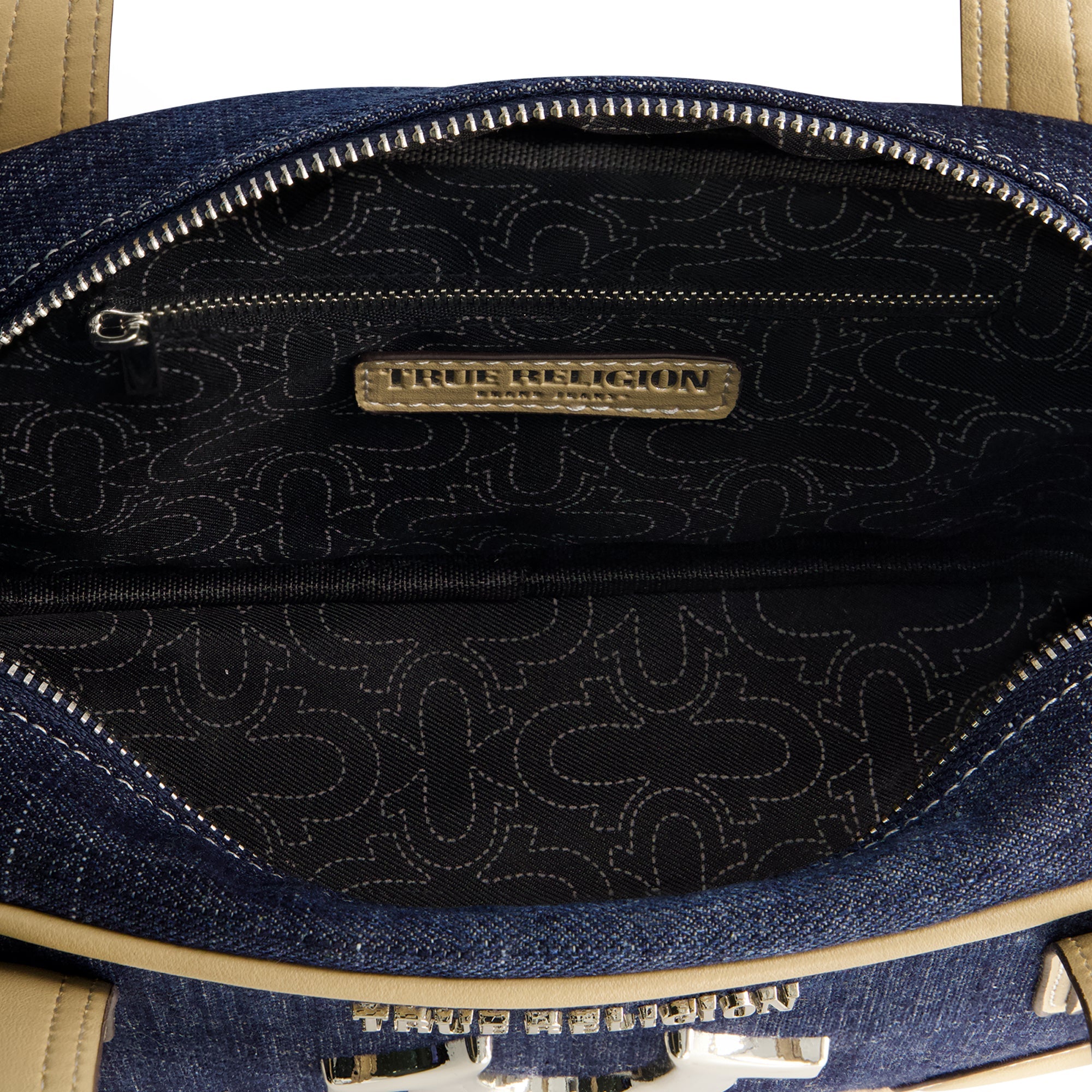 True Religion Small Denim Bowling Satchel
