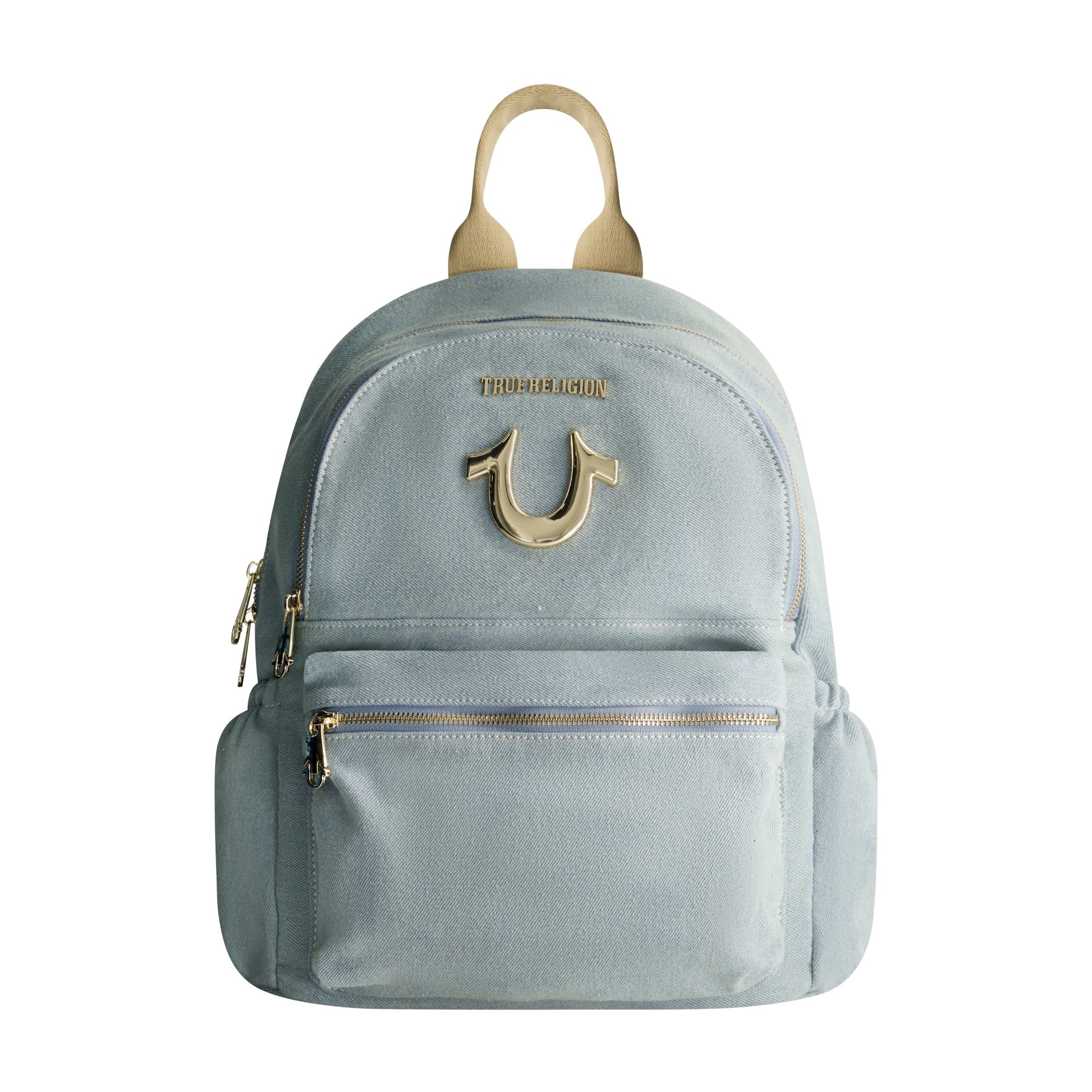 True Religion Zip Pocket Denim Horseshoe Backpack