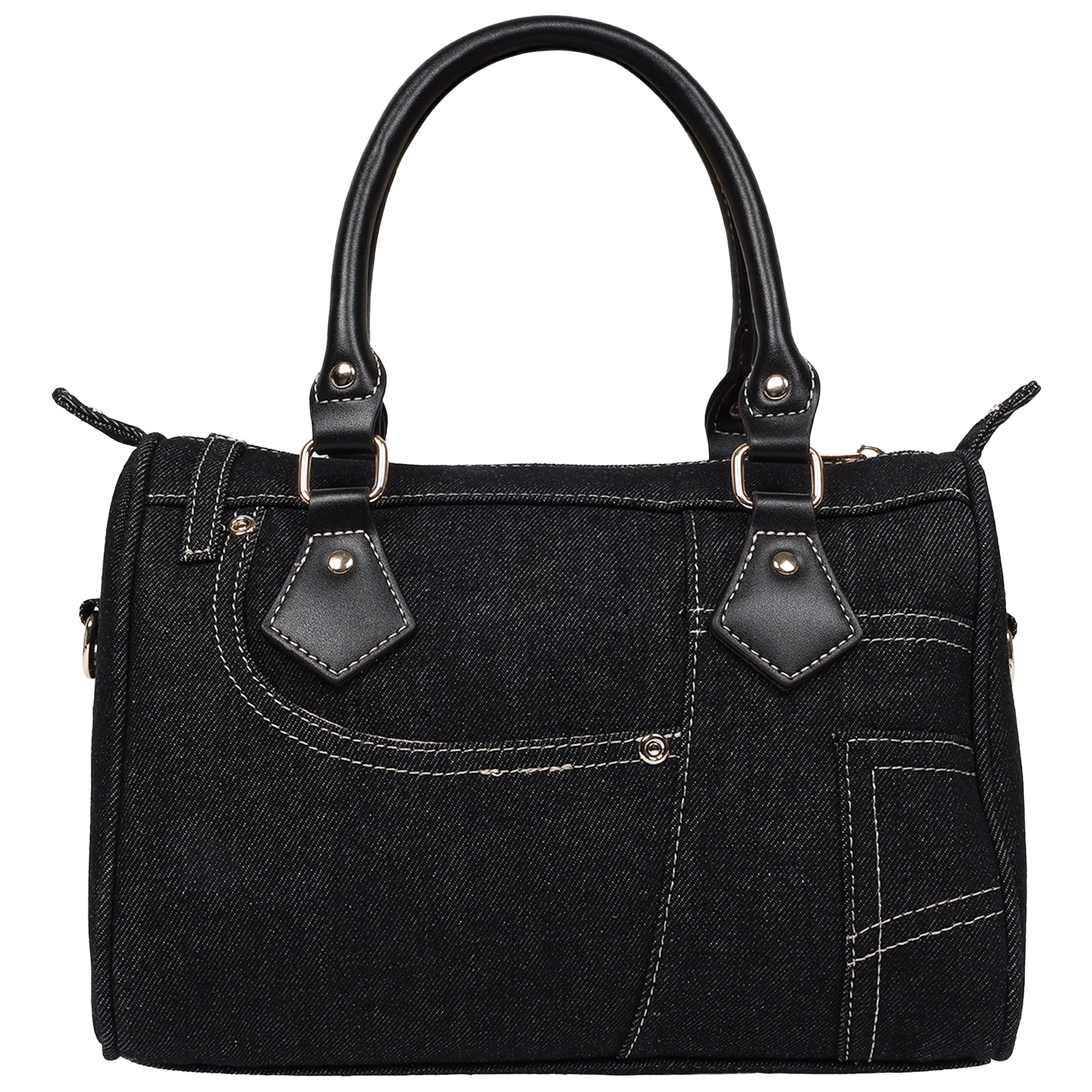True Religion Denim Heritage Satchel With Top Handles & Crossbody Strap