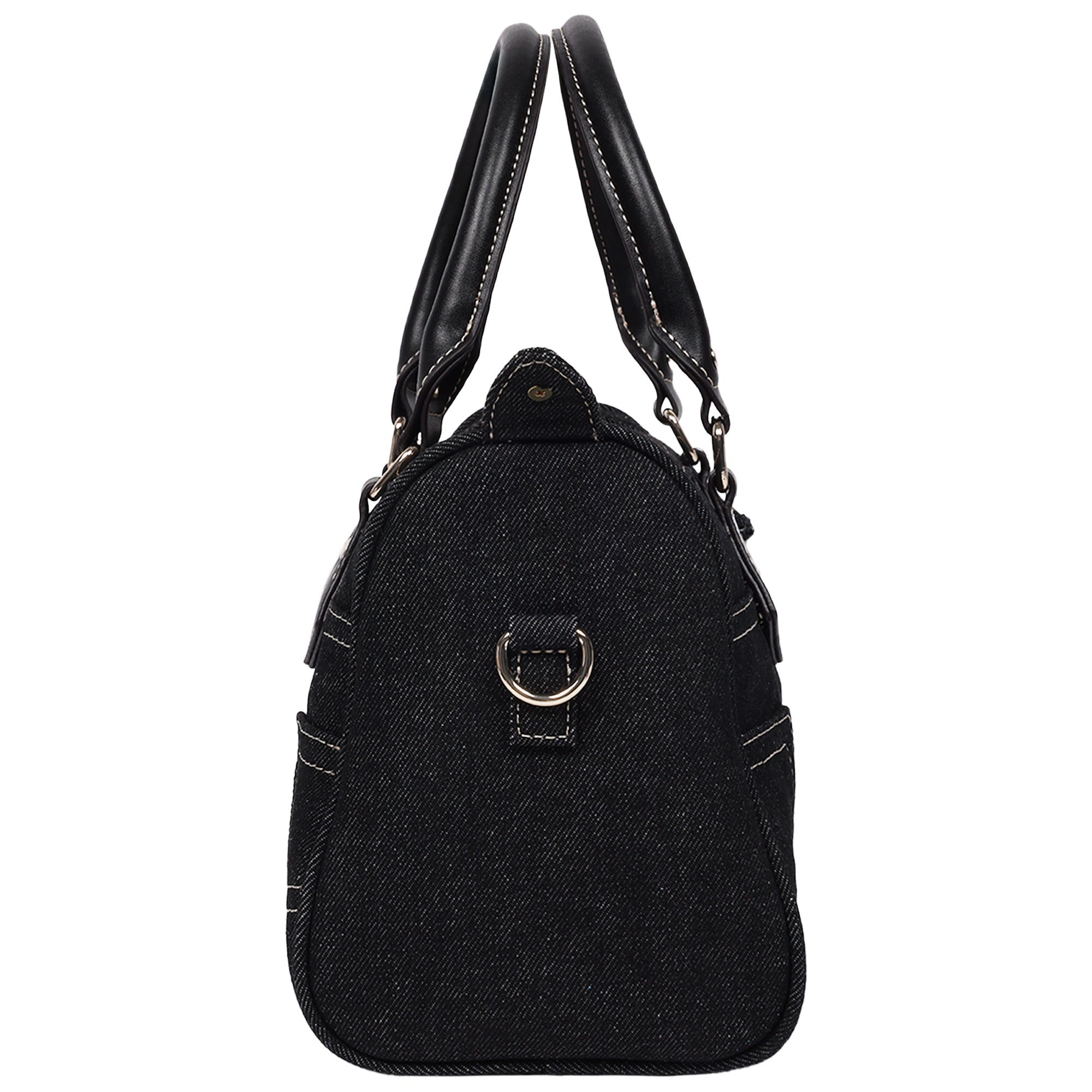 True Religion Denim Heritage Satchel With Top Handles & Crossbody Strap