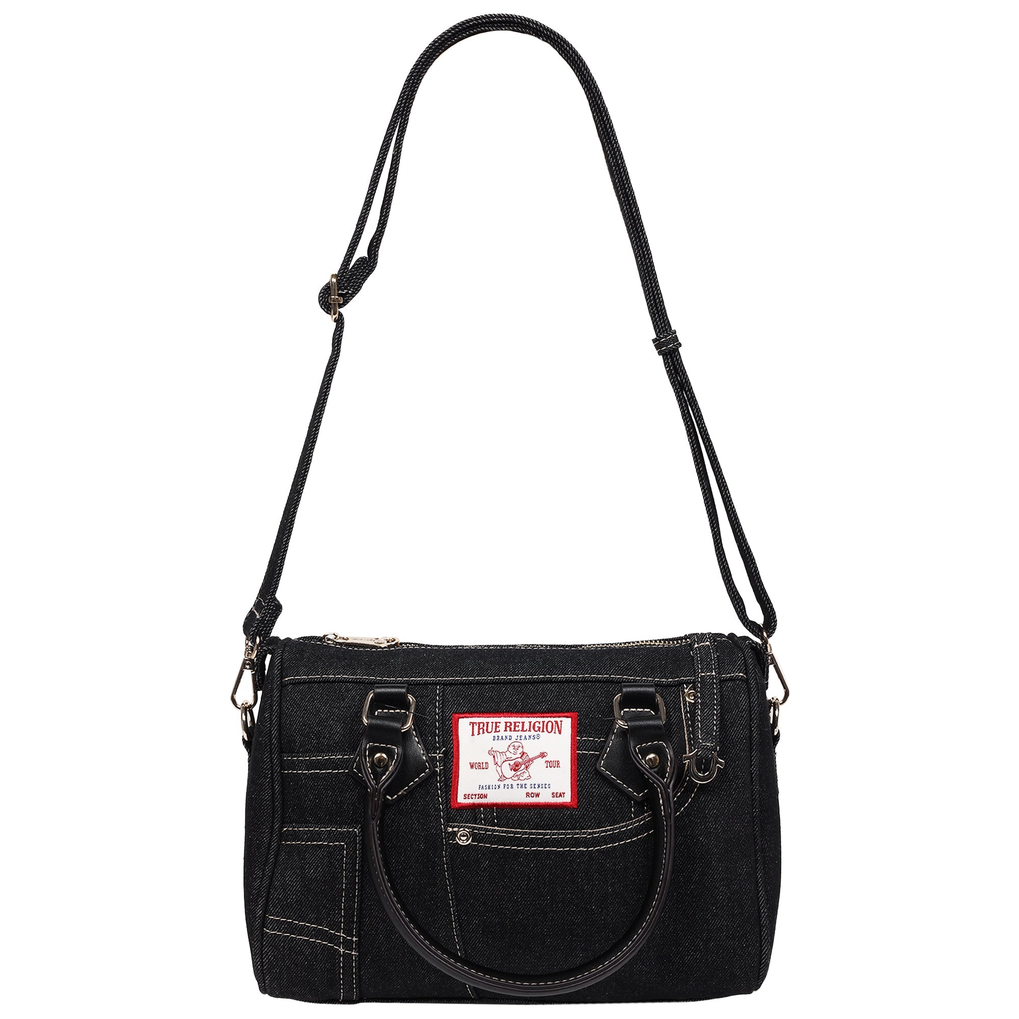 True Religion Denim Heritage Satchel With Top Handles & Crossbody Strap
