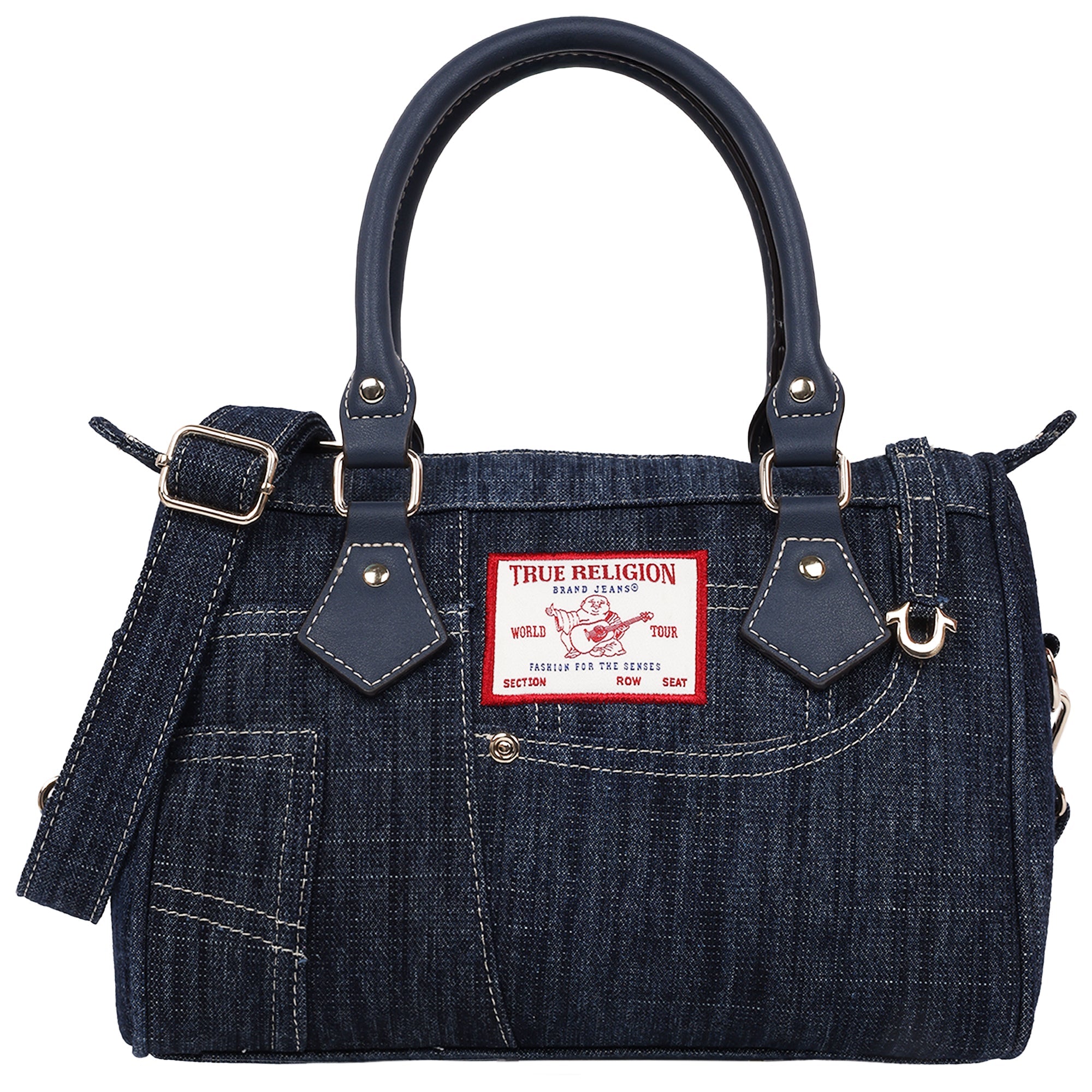 True Religion Denim Heritage Satchel With Top Handles & Crossbody Strap
