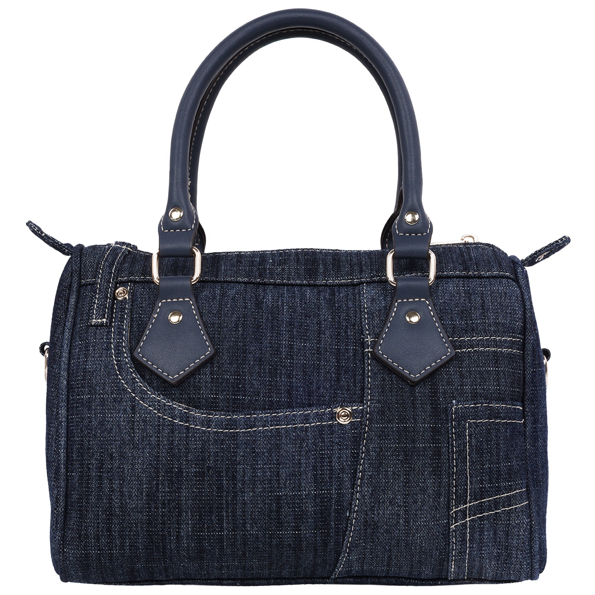 True Religion Denim Heritage Satchel With Top Handles & Crossbody Strap