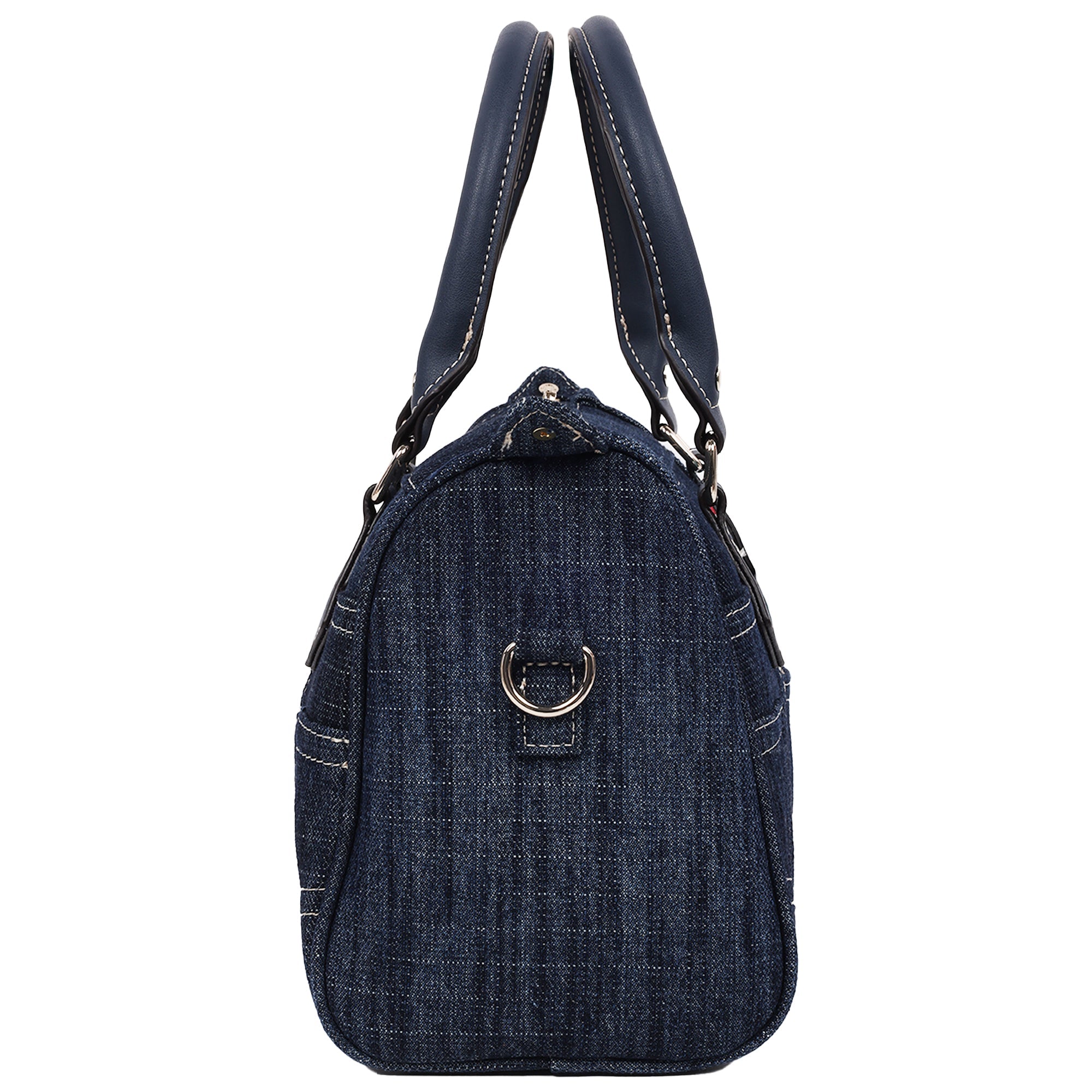 True Religion Denim Heritage Satchel With Top Handles & Crossbody Strap