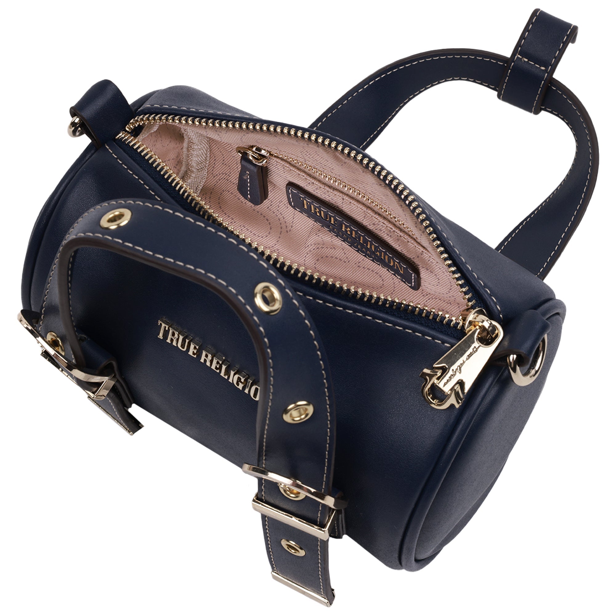 True Religion Metal Plaque Quilted Crossbody