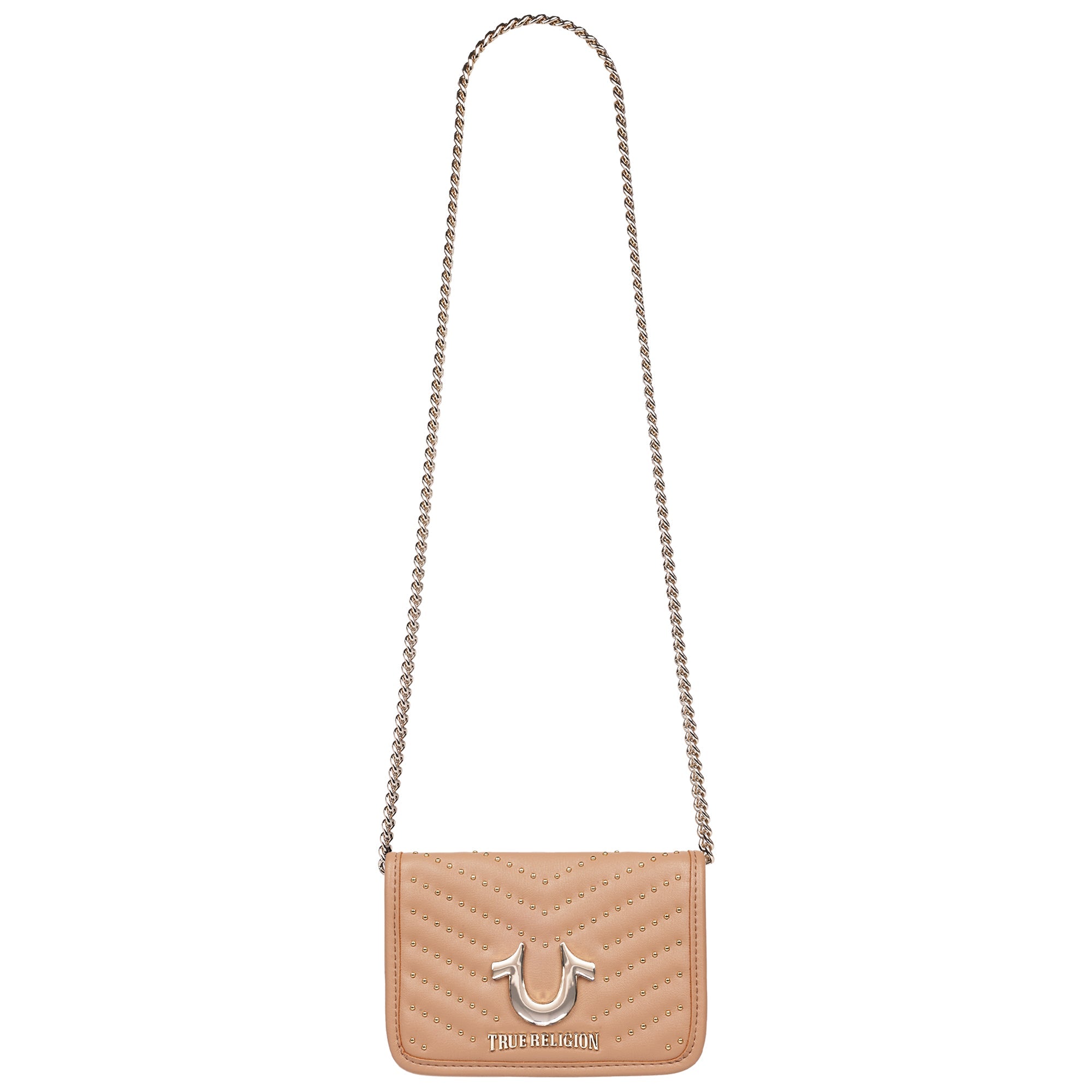 True Religion Horseshoe Multi Stud Flap Crossbody