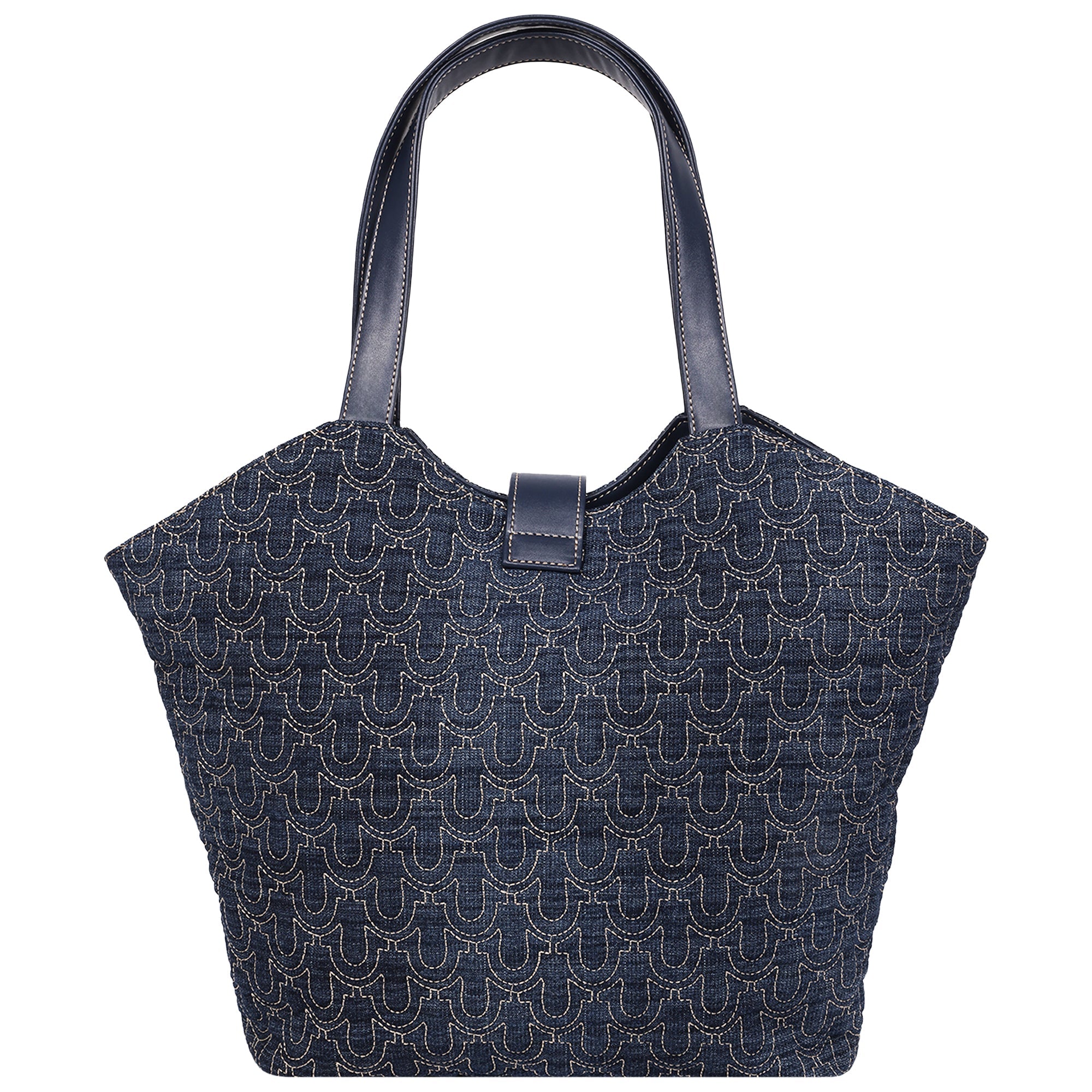 True Religion Horseshoe Denim Charm Tote