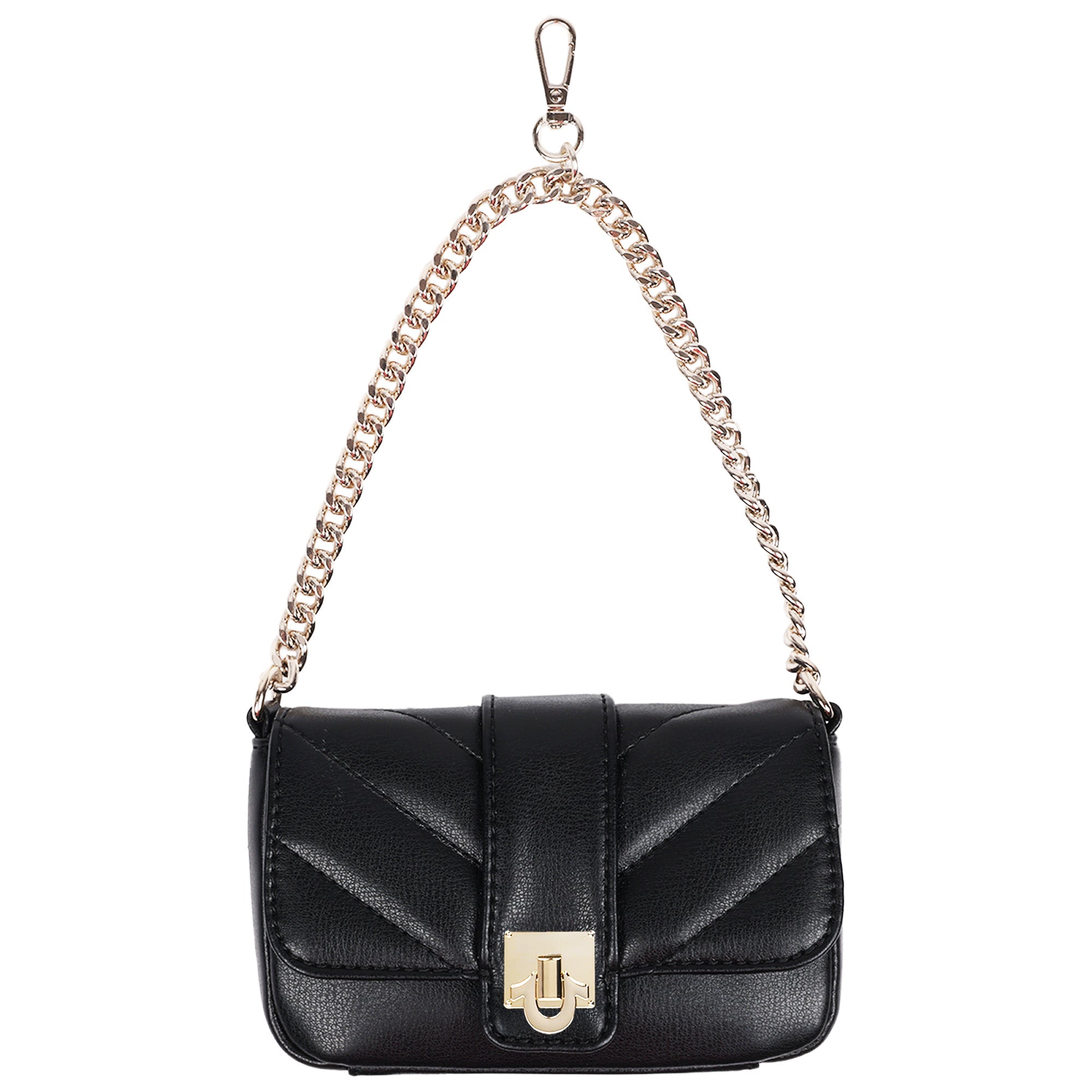 True Religion Quilted Flap Shoulder Bag With Mini Bag