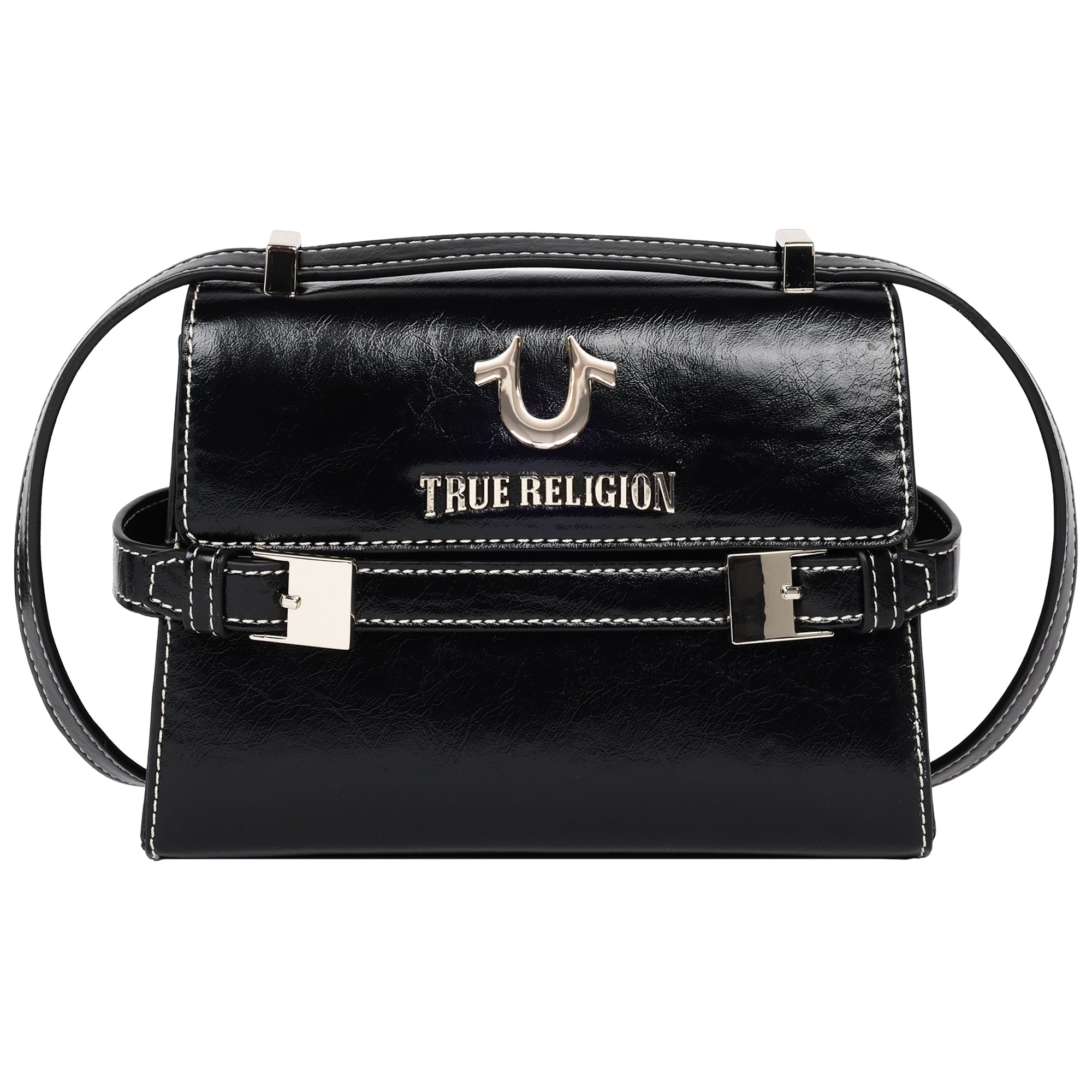 True Religion Buckle Tab Flap Bag