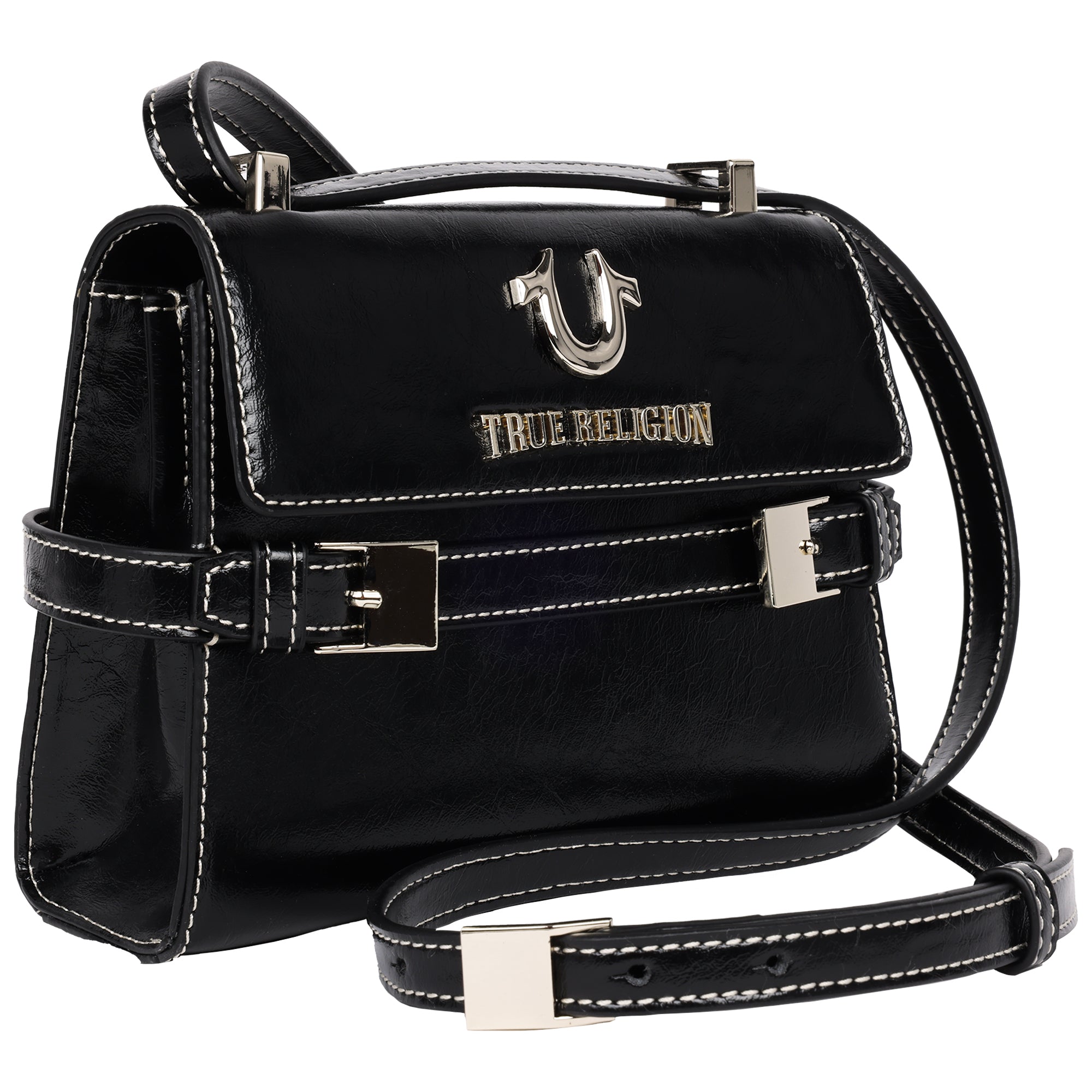 True Religion Buckle Tab Flap Bag